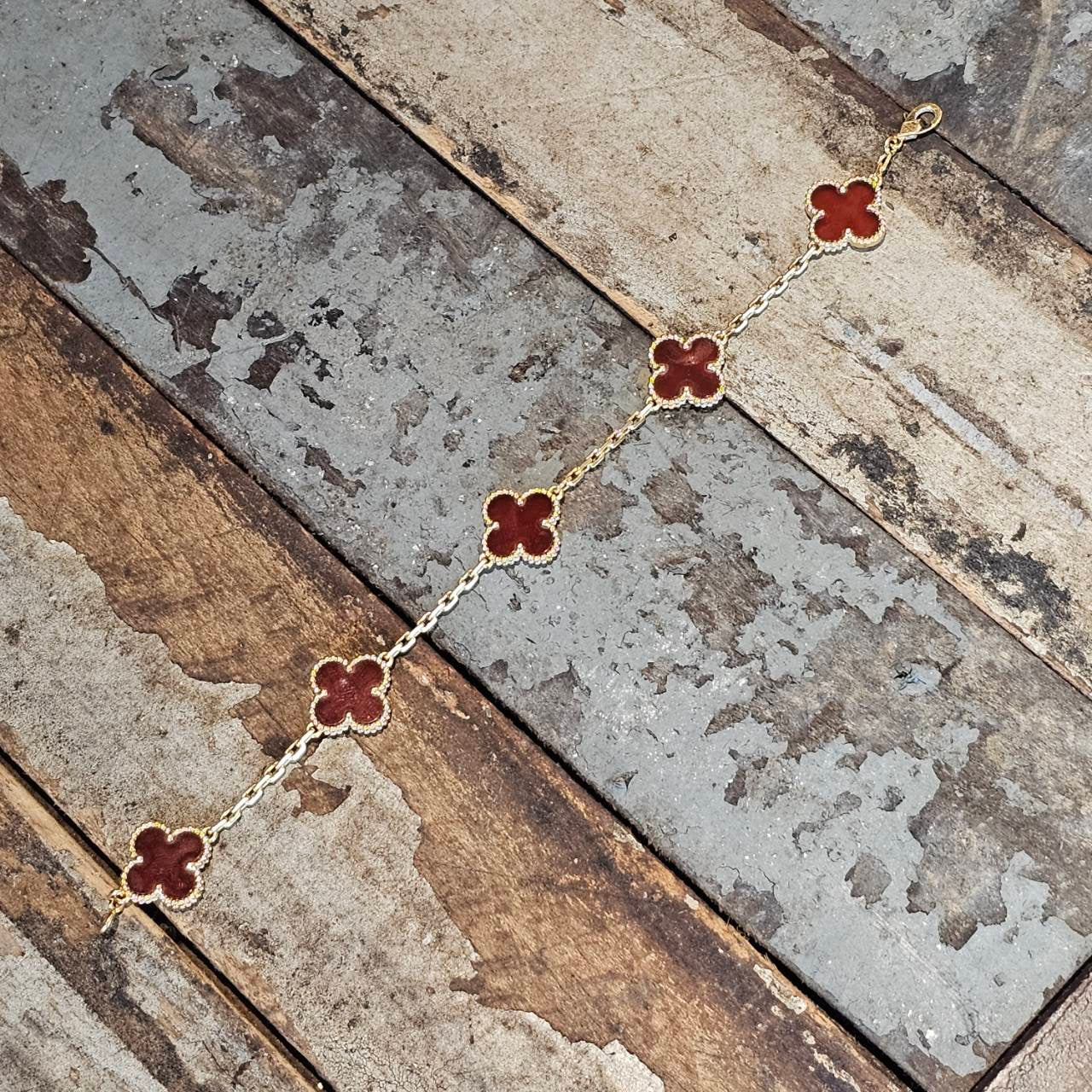 Van Cleef & Arpels Vintage Alhambra 5 Motif Bracelet ヴァンクリーフ＆アーペル ヴィンテージ アルハンブラ 5モチーフブレスレット