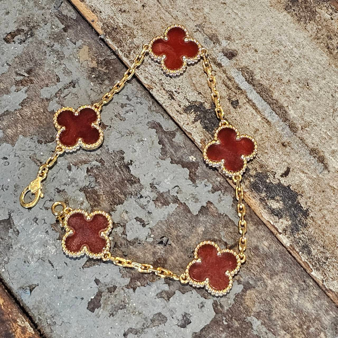 Van Cleef & Arpels Vintage Alhambra 5 Motif Bracelet ヴァンクリーフ＆アーペル ヴィンテージ アルハンブラ 5モチーフブレスレット