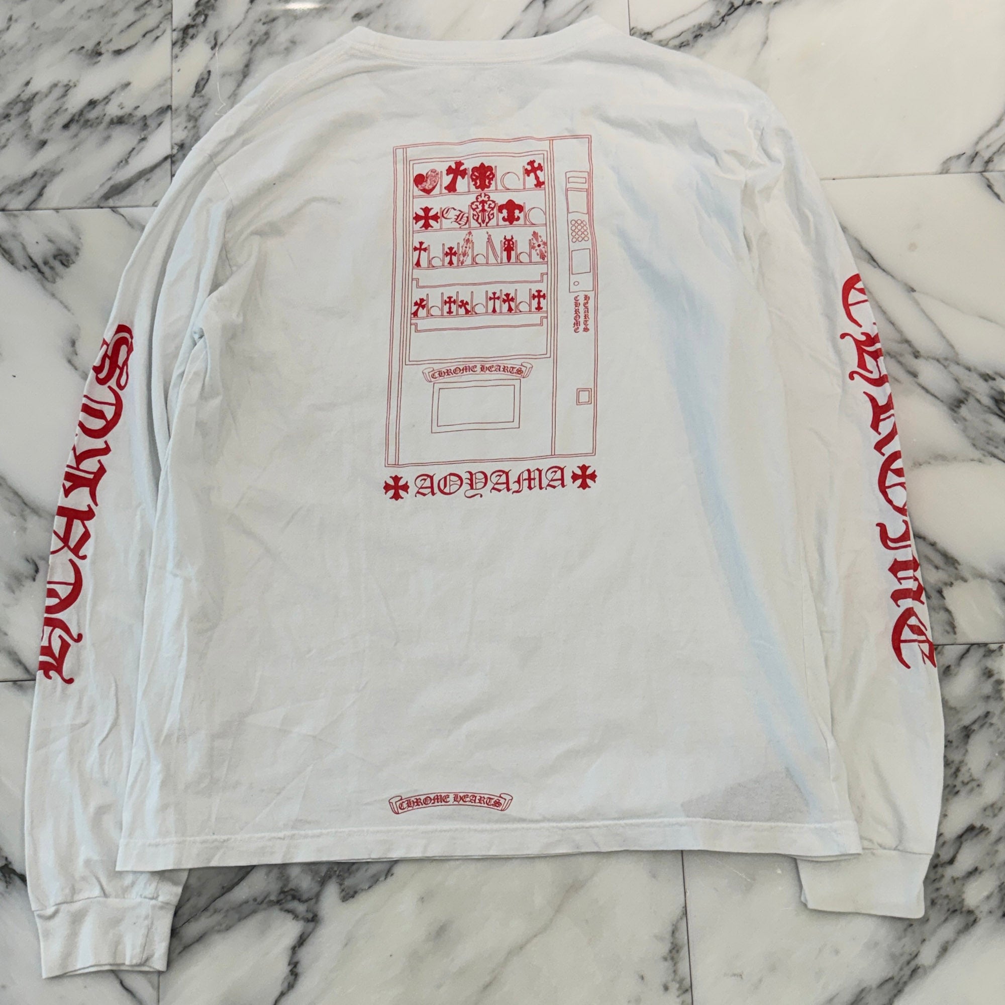 CHROME HEARTS TOKYO AOYAMA Limited Vending Machine Long Sleeve Tee Size XL クロムハーツ 東京青山限定 自動販売機モチーフ ロングスリーブTシャツ サイズXL