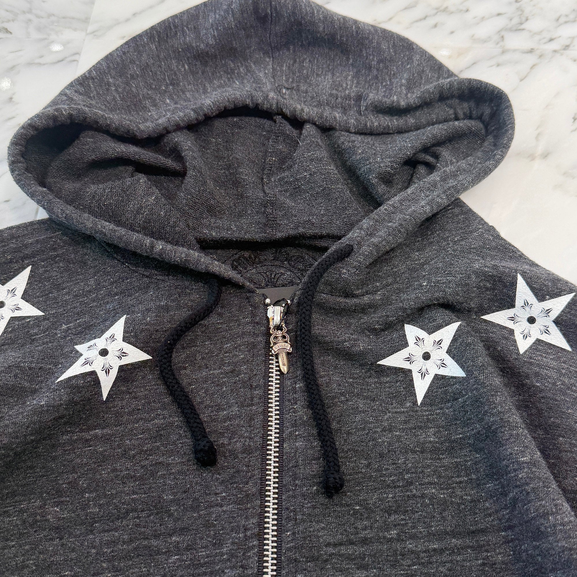 CHROME HEARTS CH Star Zip Up Hoodie Size M クロムハーツ CHスター ジップアップフーディ サイズM