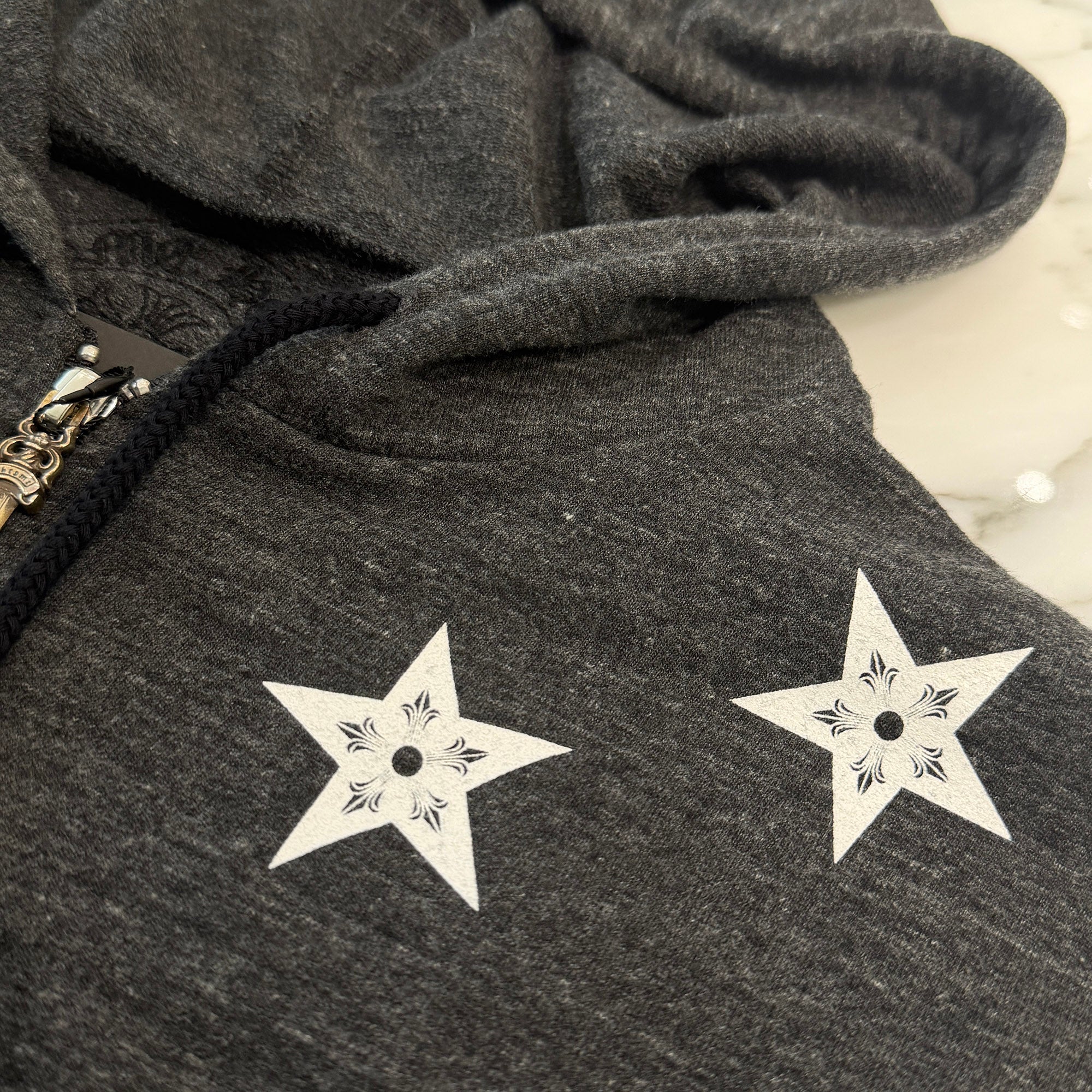 CHROME HEARTS CH Star Zip Up Hoodie Size M クロムハーツ CHスター ジップアップフーディ サイズM