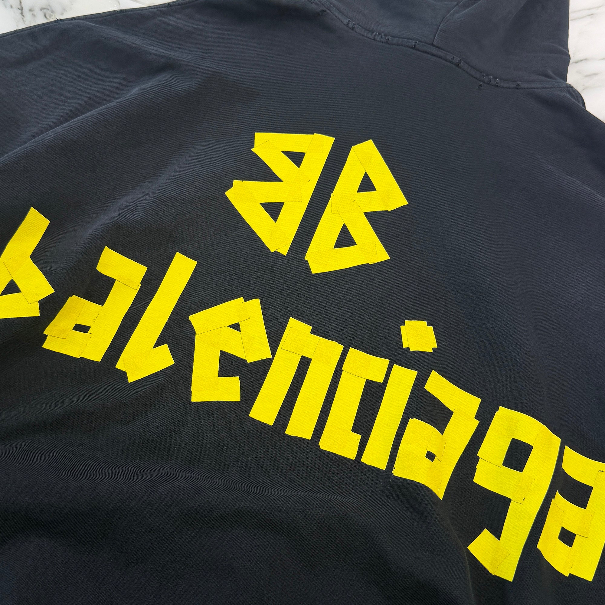 BALENCIAGA 2023SS Tape Type Ripped Pocket Zip Up Hoodie 7444190 T0VB1 Size 4 バレンシアガ テープタイプ リップド ポケット ジップアップ フーディ サイズ4