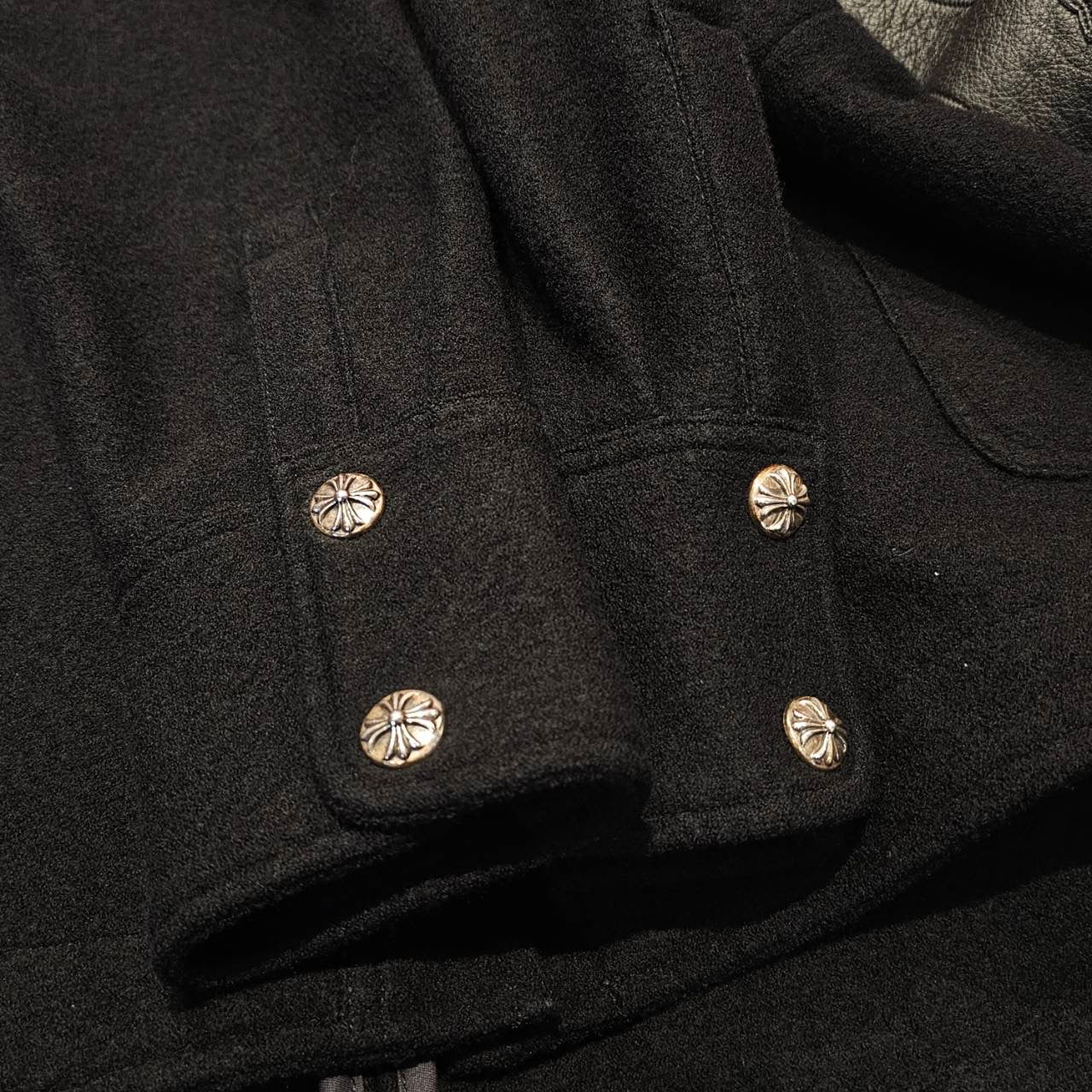 CHROME HEARTS Y NOT Cross Ball Button Wool Jacket Size M クロムハーツ ワイノット クロスボールボタン ウールジャケット サイズM