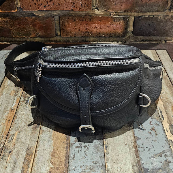 CHROME HEARTS SNAT PACK Leather Shoulder Bag クロムハーツ スナットパック レザー ショルダーバッグ