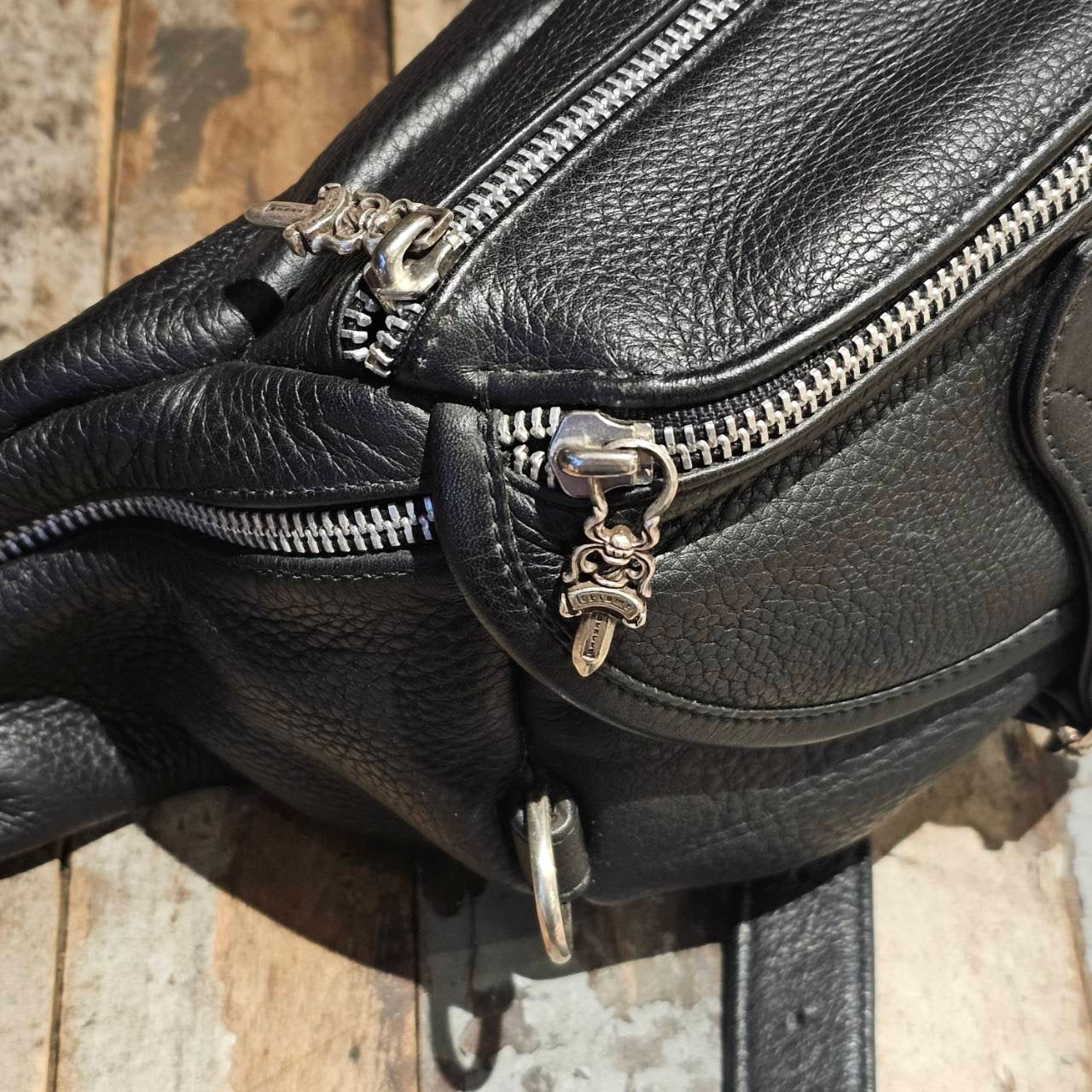CHROME HEARTS SNAT PACK Leather Shoulder Bag クロムハーツ スナットパック レザー ショルダーバッグ