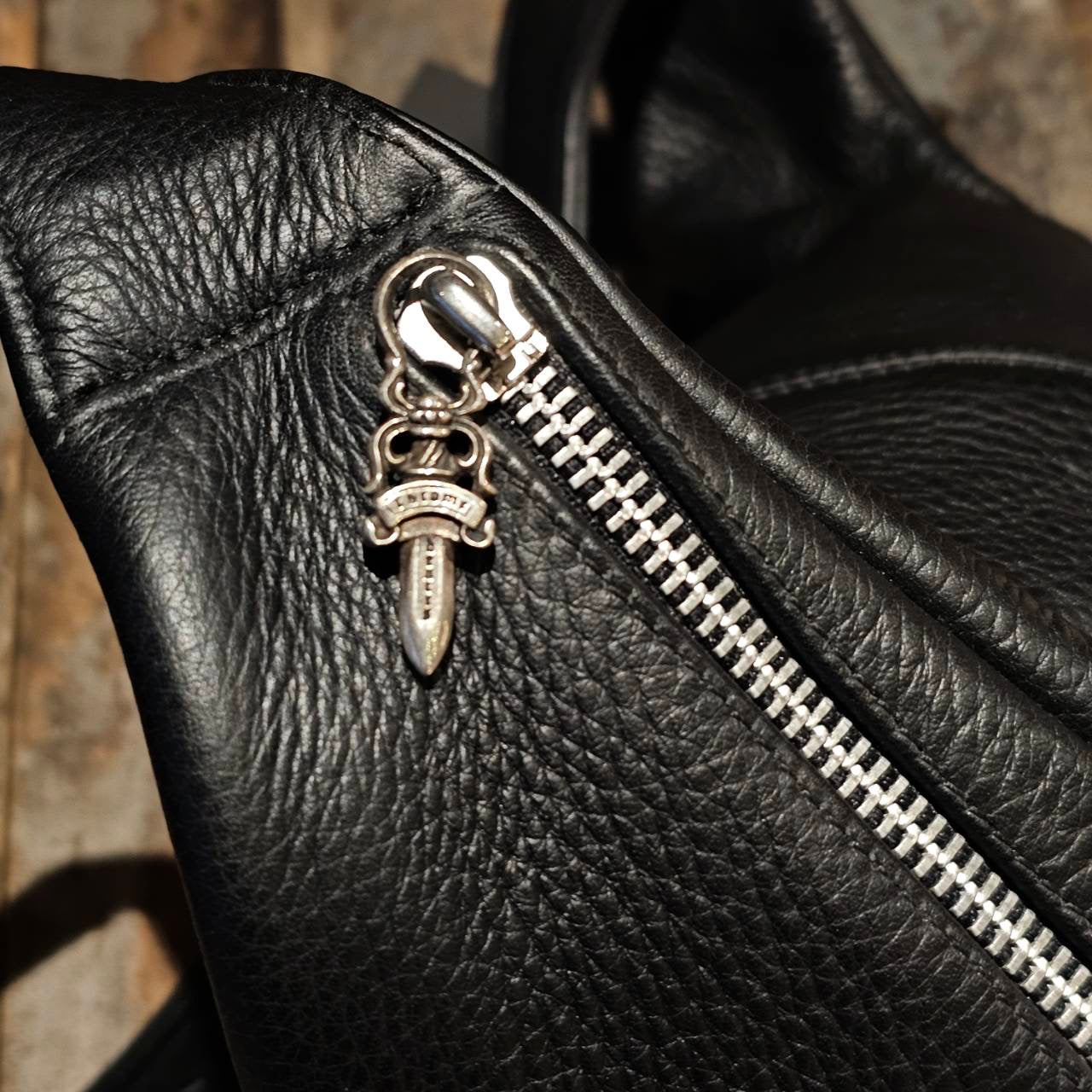 CHROME HEARTS SNAT PACK Leather Shoulder Bag クロムハーツ スナットパック レザー ショルダーバッグ
