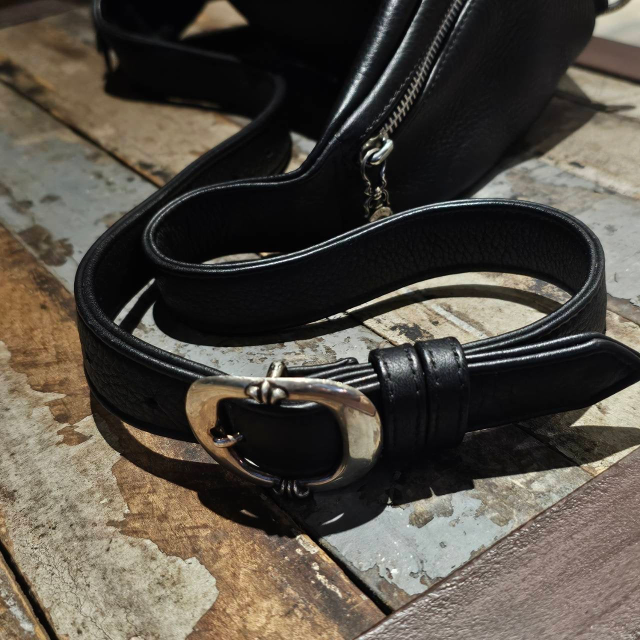 CHROME HEARTS SNAT PACK Leather Shoulder Bag クロムハーツ スナットパック レザー ショルダーバッグ
