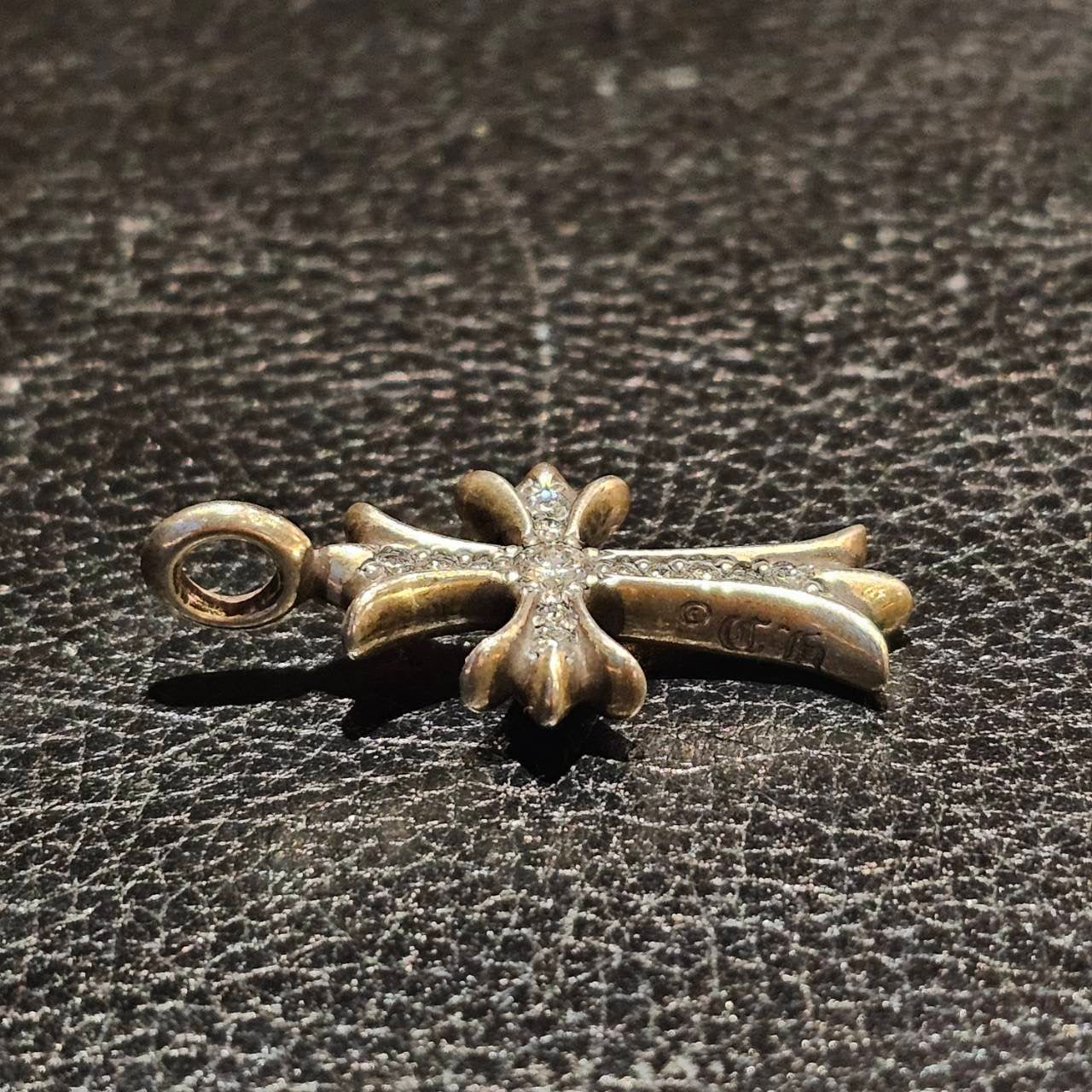 CHROME HEARTS Tiny Fat Cross Pave Diamond Pendant Top クロムハーツ タイニーファットクロス パヴェダイヤモンド ペンダントトップ