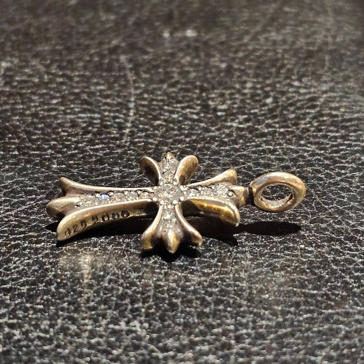 CHROME HEARTS Tiny Fat Cross Pave Diamond Pendant Top クロムハーツ タイニーファットクロス パヴェダイヤモンド ペンダントトップ