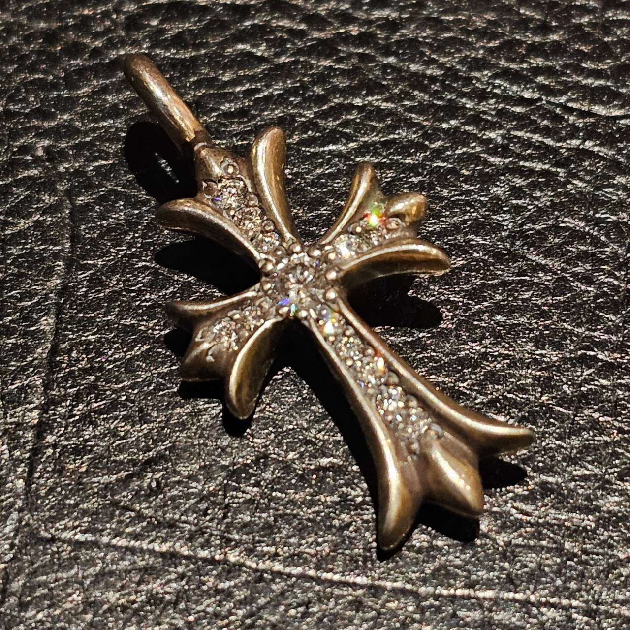 CHROME HEARTS Tiny Fat Cross Pave Diamond Pendant Top クロムハーツ タイニーファットクロス パヴェダイヤモンド ペンダントトップ