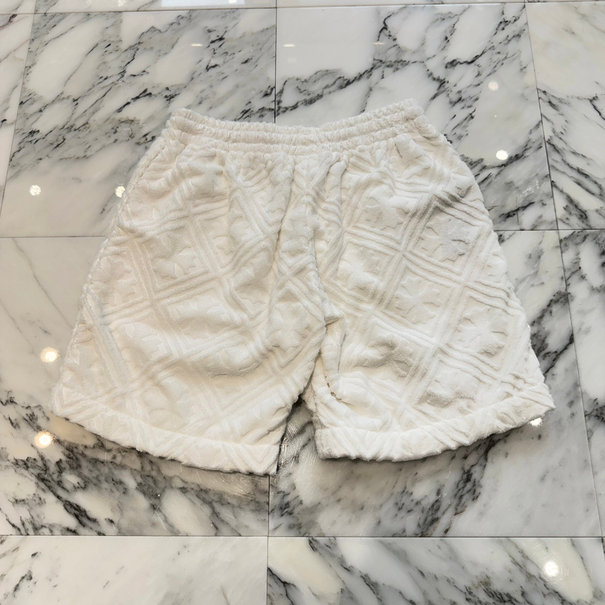 CHROME HEARTS Y NOT CH Plus Pattern Pile Terry Half Pants Size M クロムハーツ ワイノット CHプラス総柄 パイル地 テリー ハーフパンツ サイズM