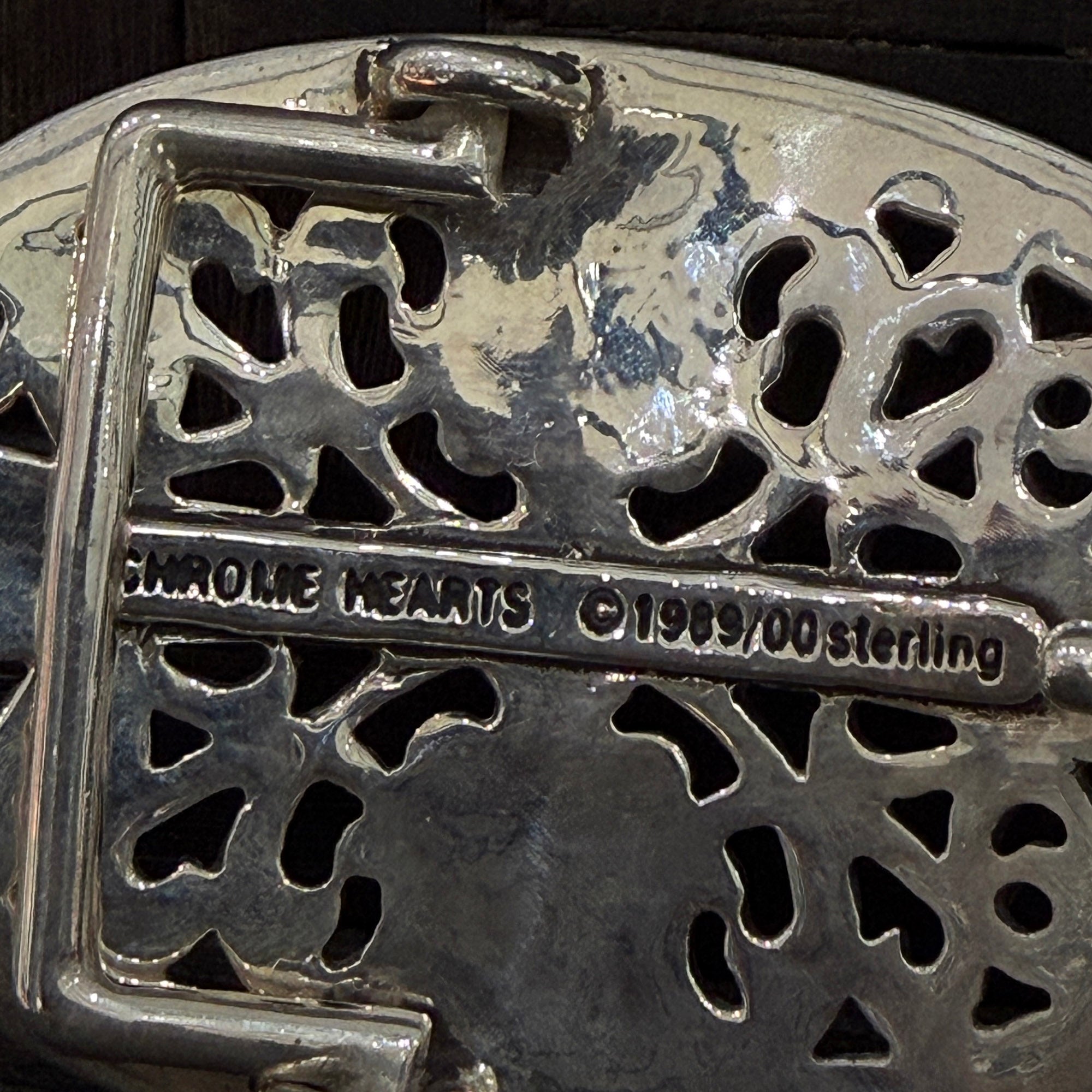 CHROME HEARTS Classic Oval Cross Buckle クロムハーツ クラシック オーバルクロス バックル シルバー925
