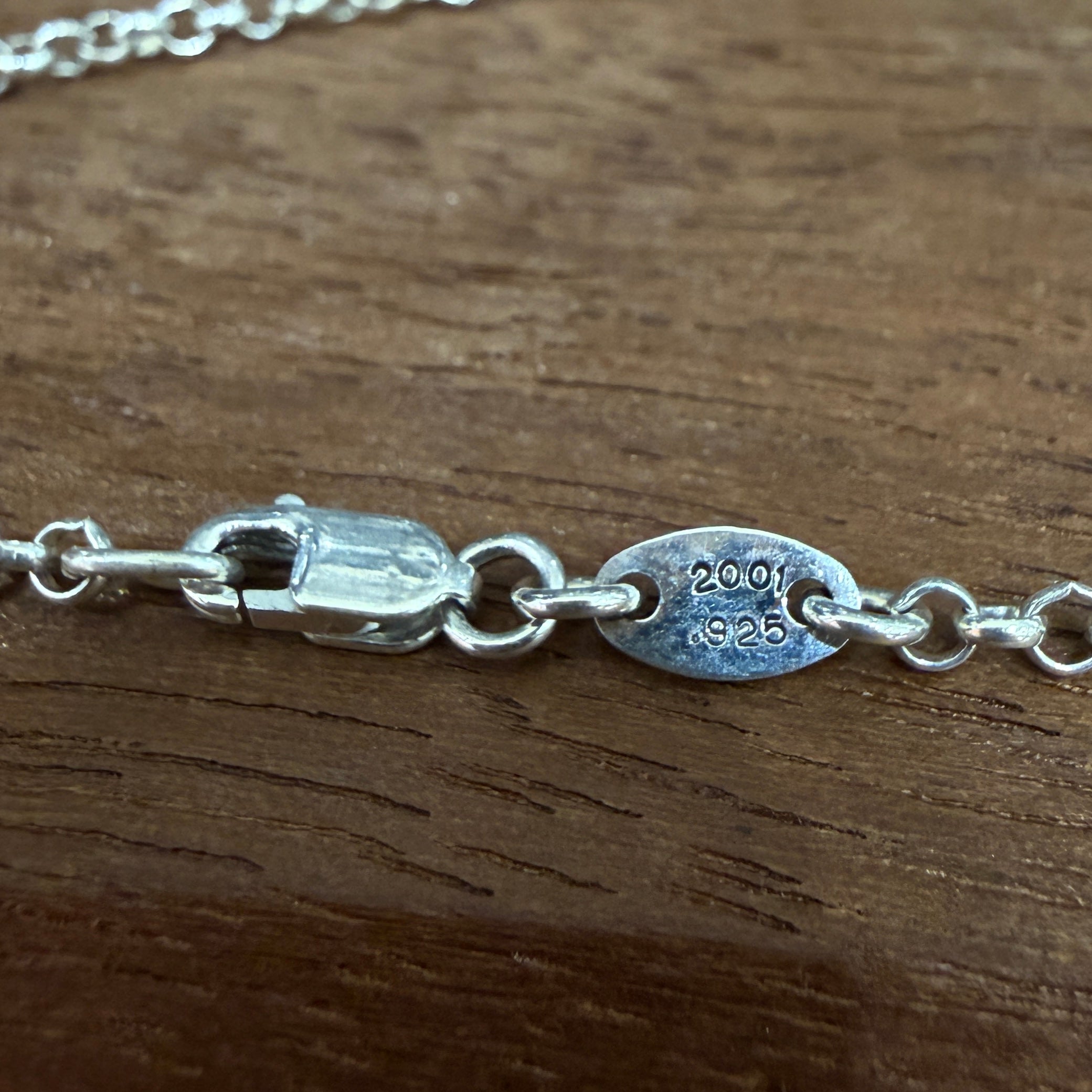 CHROME HEARTS Safety Pin Pendant Top 1 Diamond Roll Chain Necklace Size 16 Inch クロムハーツ セーフティピン 1ダイヤモンド ペンダントトップ ロールチェーン ネックレス サイズ16インチ