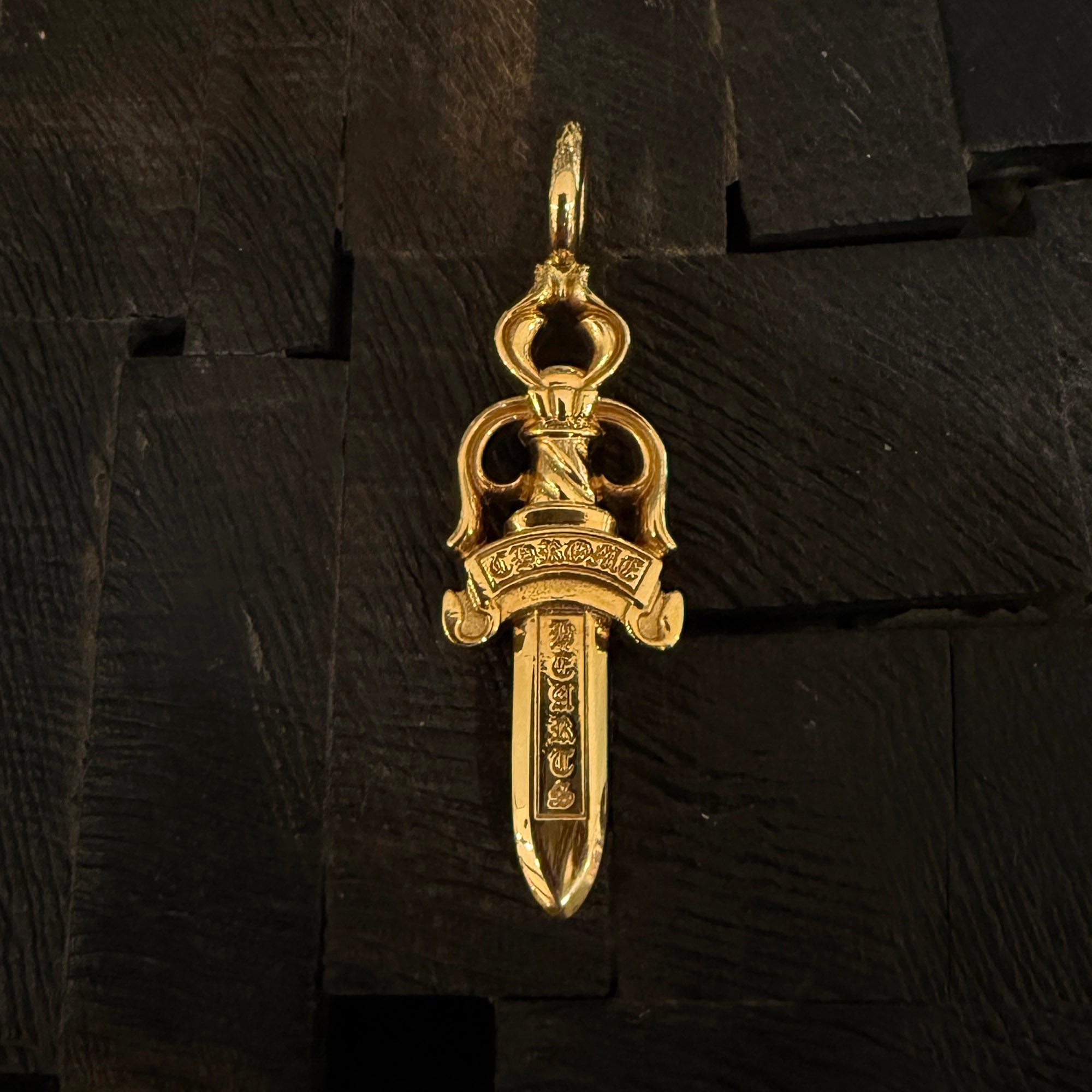 CHROME HEARTS 22K Double Dagger Pendant Top クロムハーツ 22K ダブルダガー ペンダントトップ