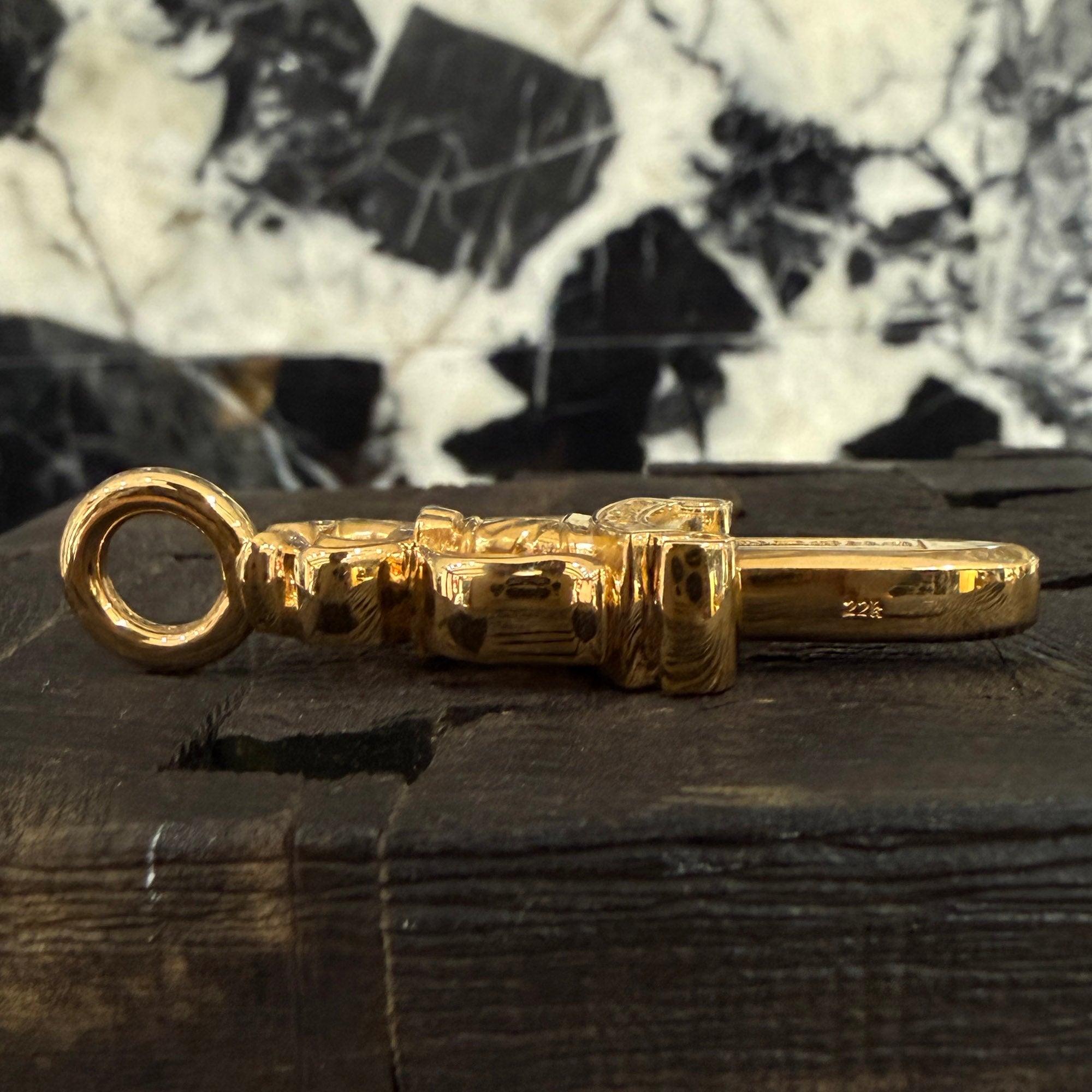 CHROME HEARTS 22K Double Dagger Pendant Top クロムハーツ 22K