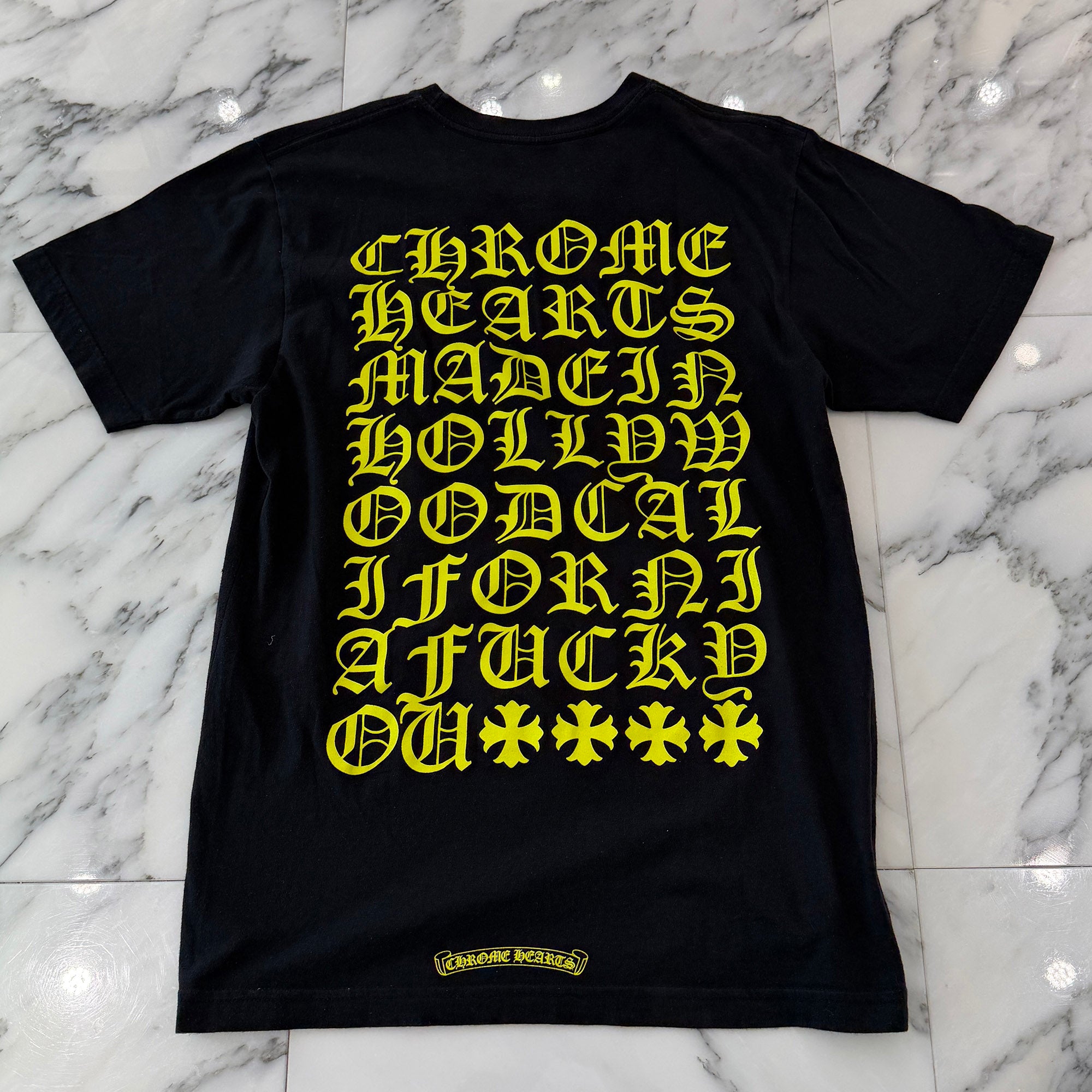CHROME HEARTS Made In Hollywood Vertical Logo Tee Size M クロムハーツ メイドインハリウッド ヴァーティカルロゴ Tシャツ サイズM