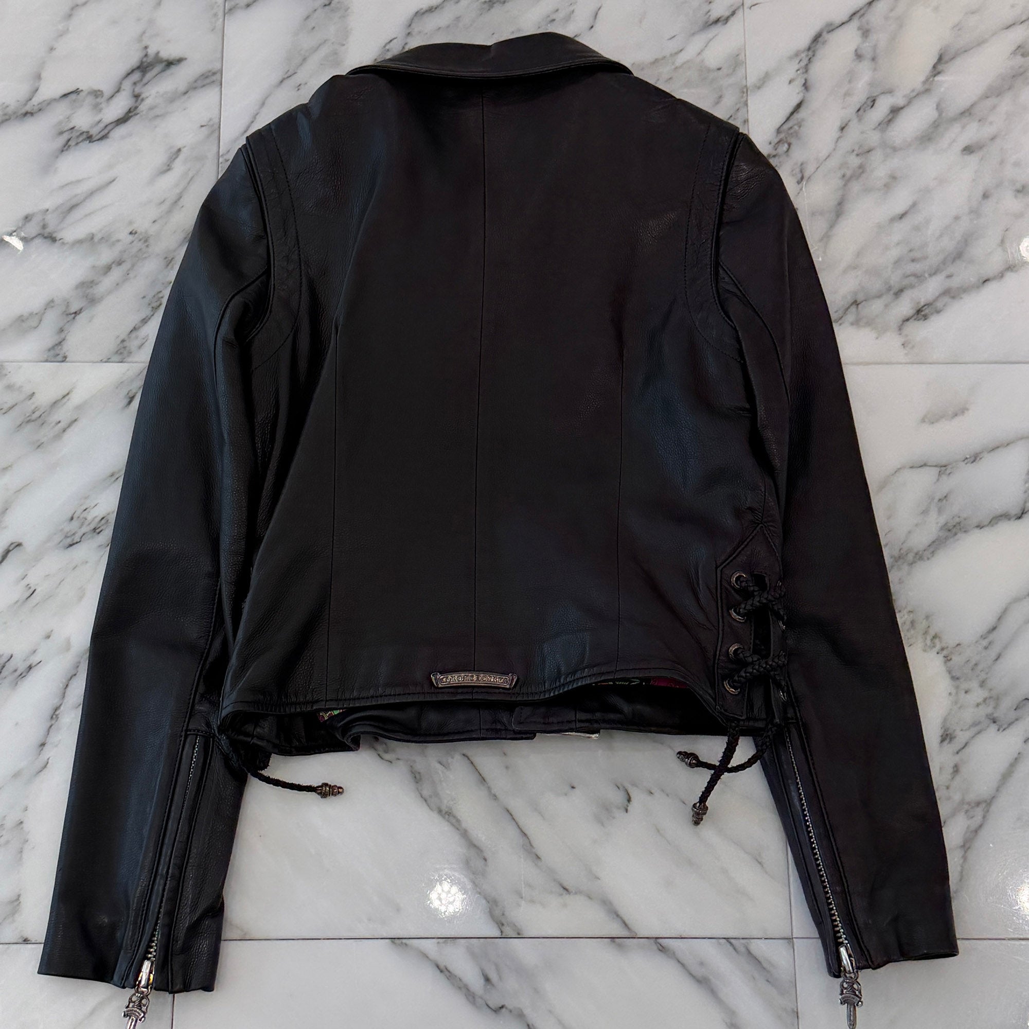 CHROME HEARTS JJ DEAN Dagger Zip Riders Leather Jacket Size M クロムハーツ JJディーン ダガー ジップ ライダース レザージャケット サイズM