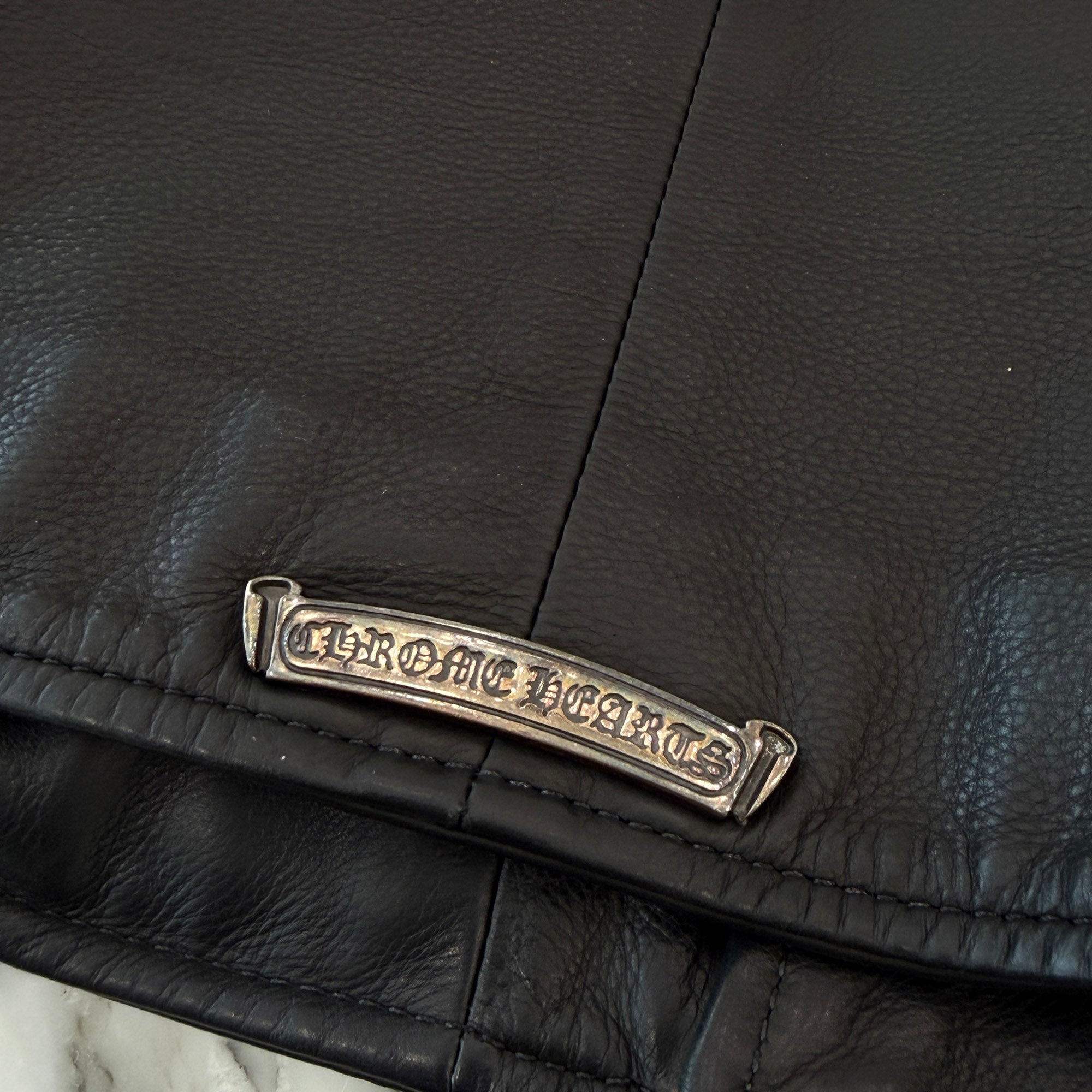 CHROME HEARTS JJ DEAN Dagger Zip Riders Leather Jacket Size M クロムハーツ JJディーン ダガー ジップ ライダース レザージャケット サイズM