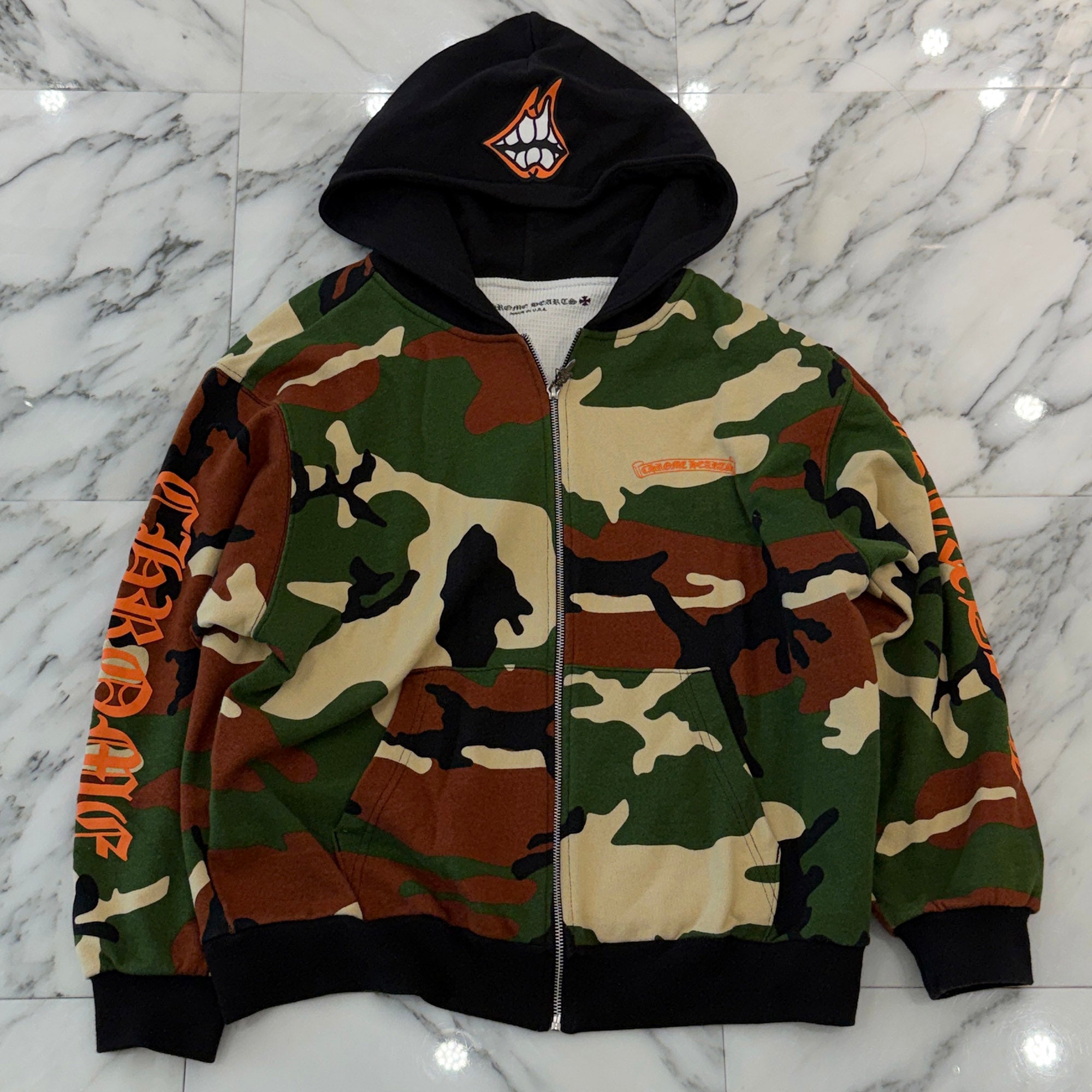 CHROME HEARTS × MATTY BOY 2022SS PPO CAUTION HD PLVR Size L クロムハーツ × マッティボーイ コーション プルオーバーフーディ サイズ L