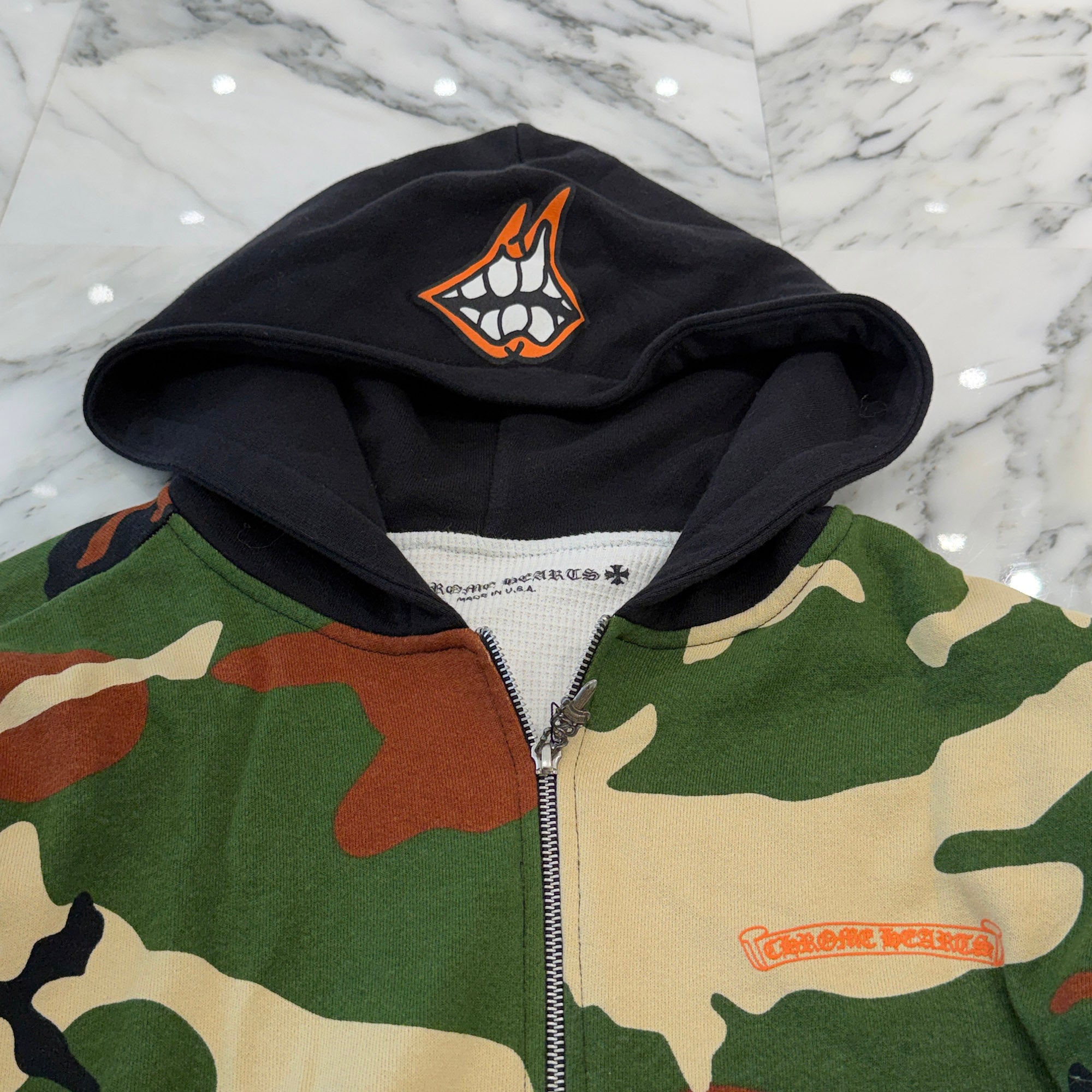CHROME HEARTS × MATTY BOY 2022SS PPO CAUTION HD PLVR Size L クロムハーツ × マッティボーイ コーション プルオーバーフーディ サイズ L