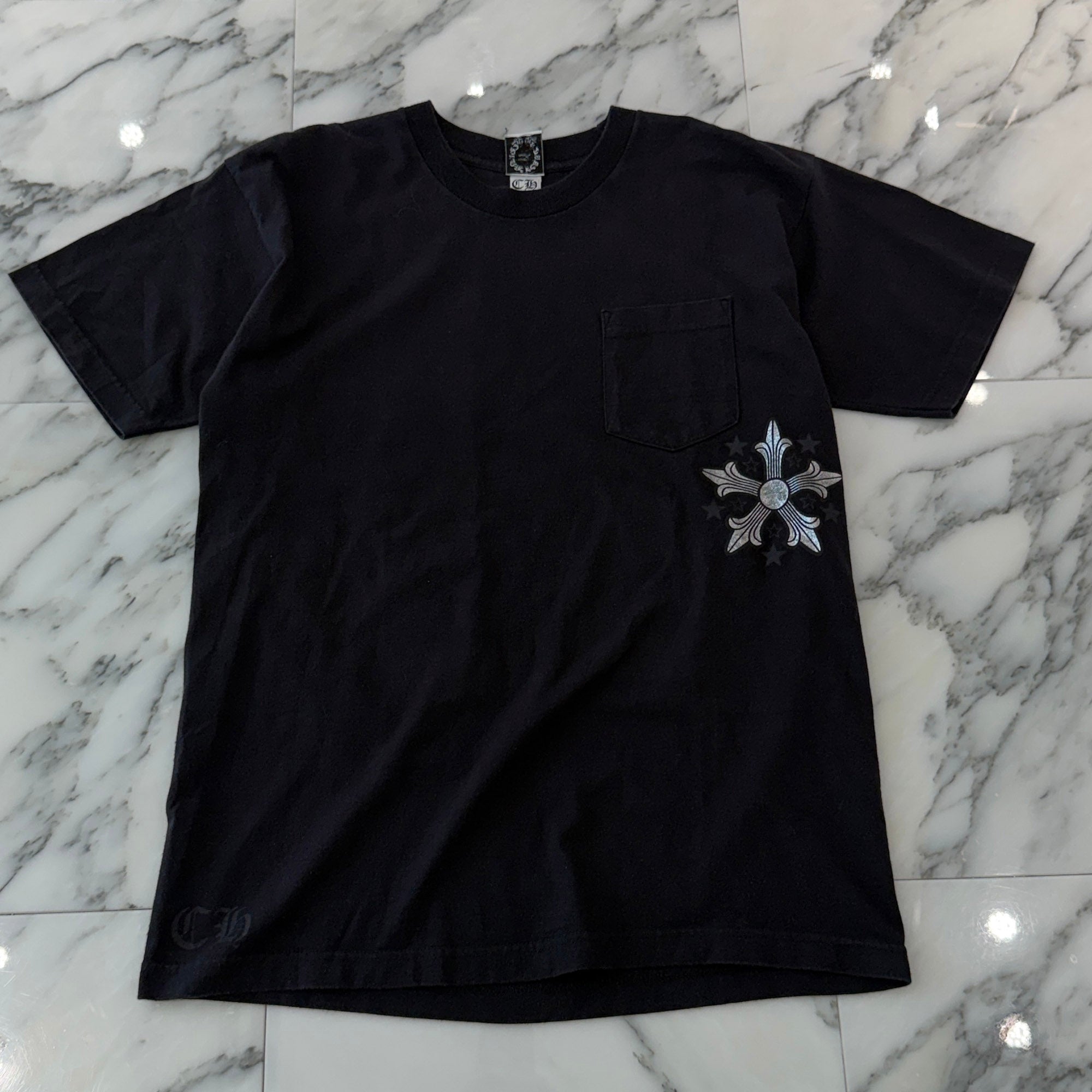 CHROME HEARTS Back CH Star Scroll Print Tee Size L クロムハーツ バック CHスター スクロール プリント Tシャツ サイズL