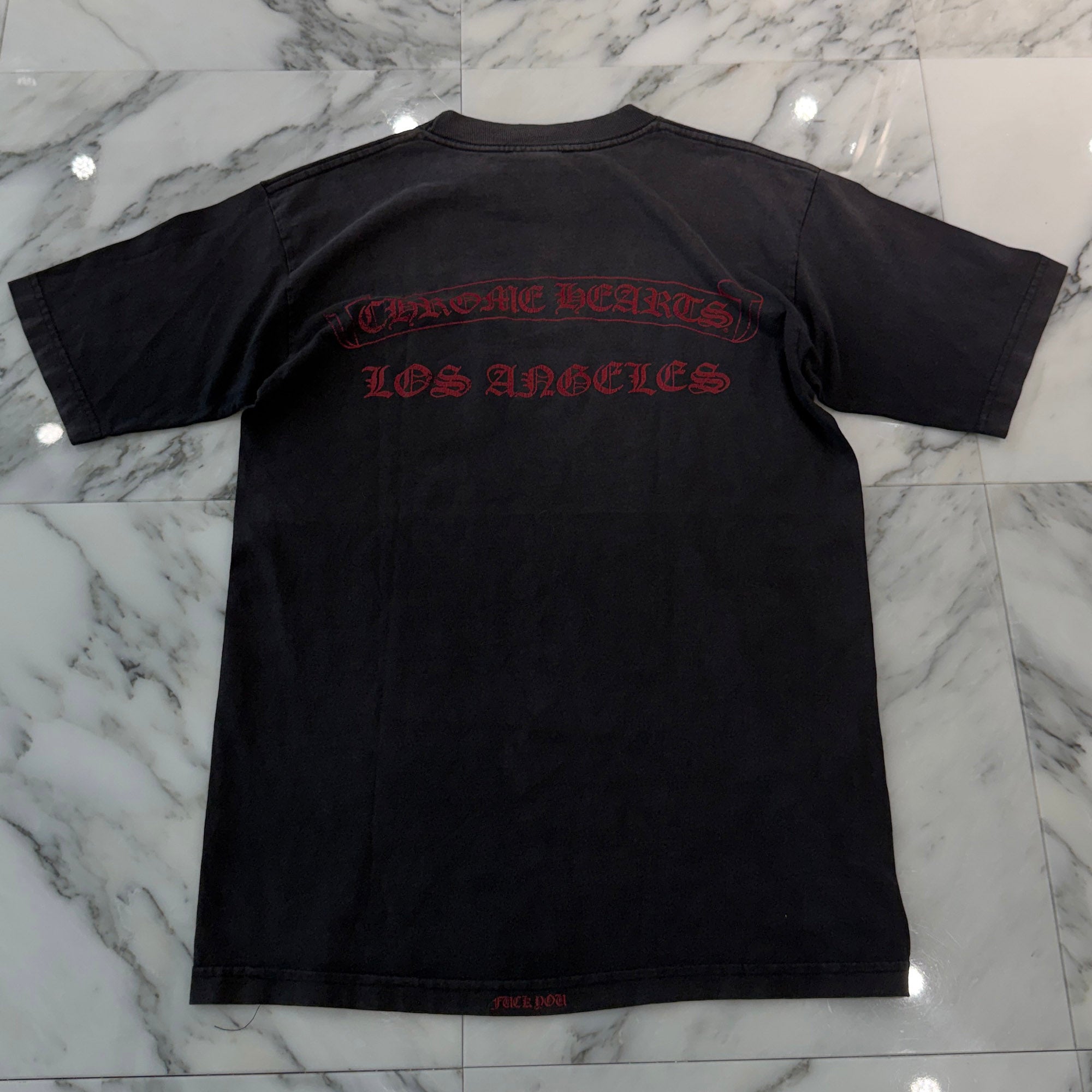 CHROME HEARTS Los Angeles Limited Back Scroll HaileyCross Print Tee Size M クロムハーツ ロサンゼルス バックスクロール ヘイリークロス プリント Tシャツ サイズM