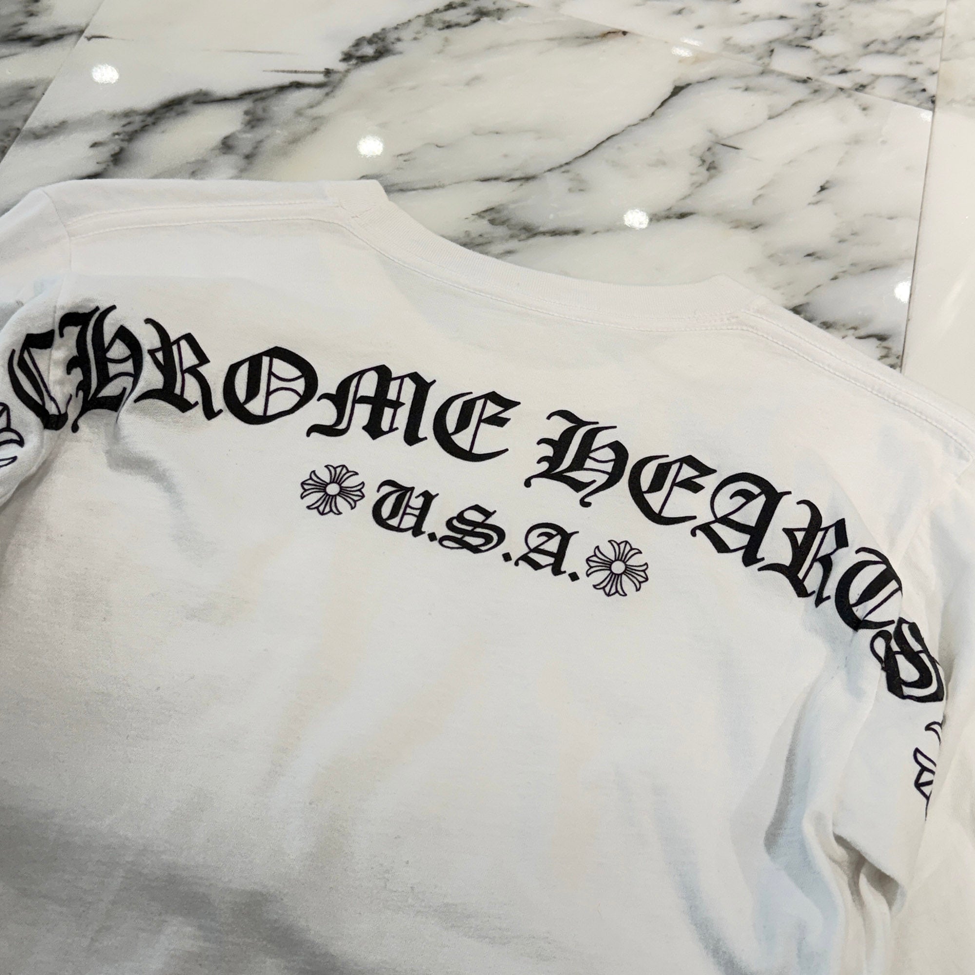 CHROME HEARTS Back Arch Logo USA Long Sleeve Tee Size S クロムハーツ バックアーチロゴ USA ロングスリーブTシャツ サイズS