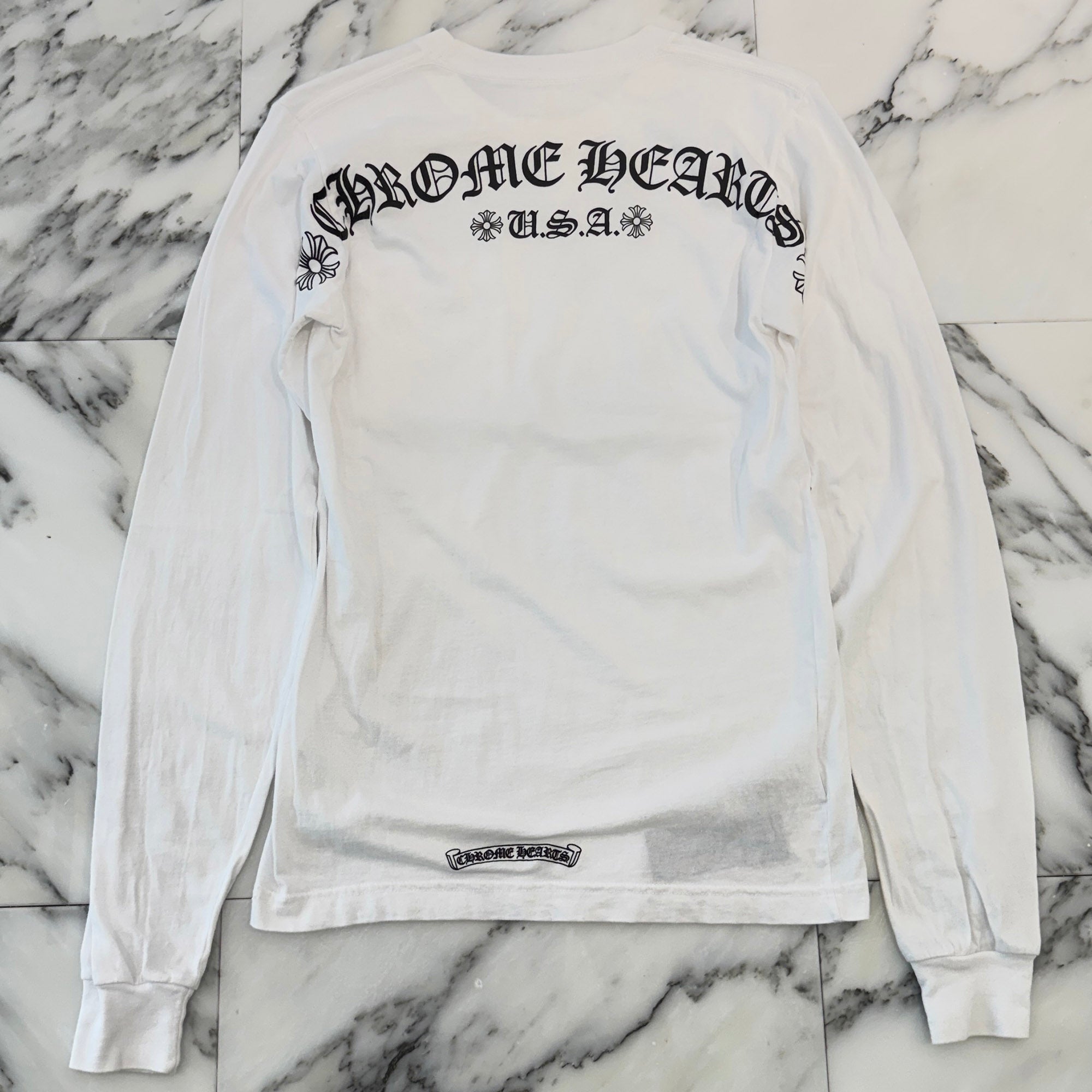 CHROME HEARTS Back Arch Logo USA Long Sleeve Tee Size S クロムハーツ バックアーチロゴ USA ロングスリーブTシャツ サイズS