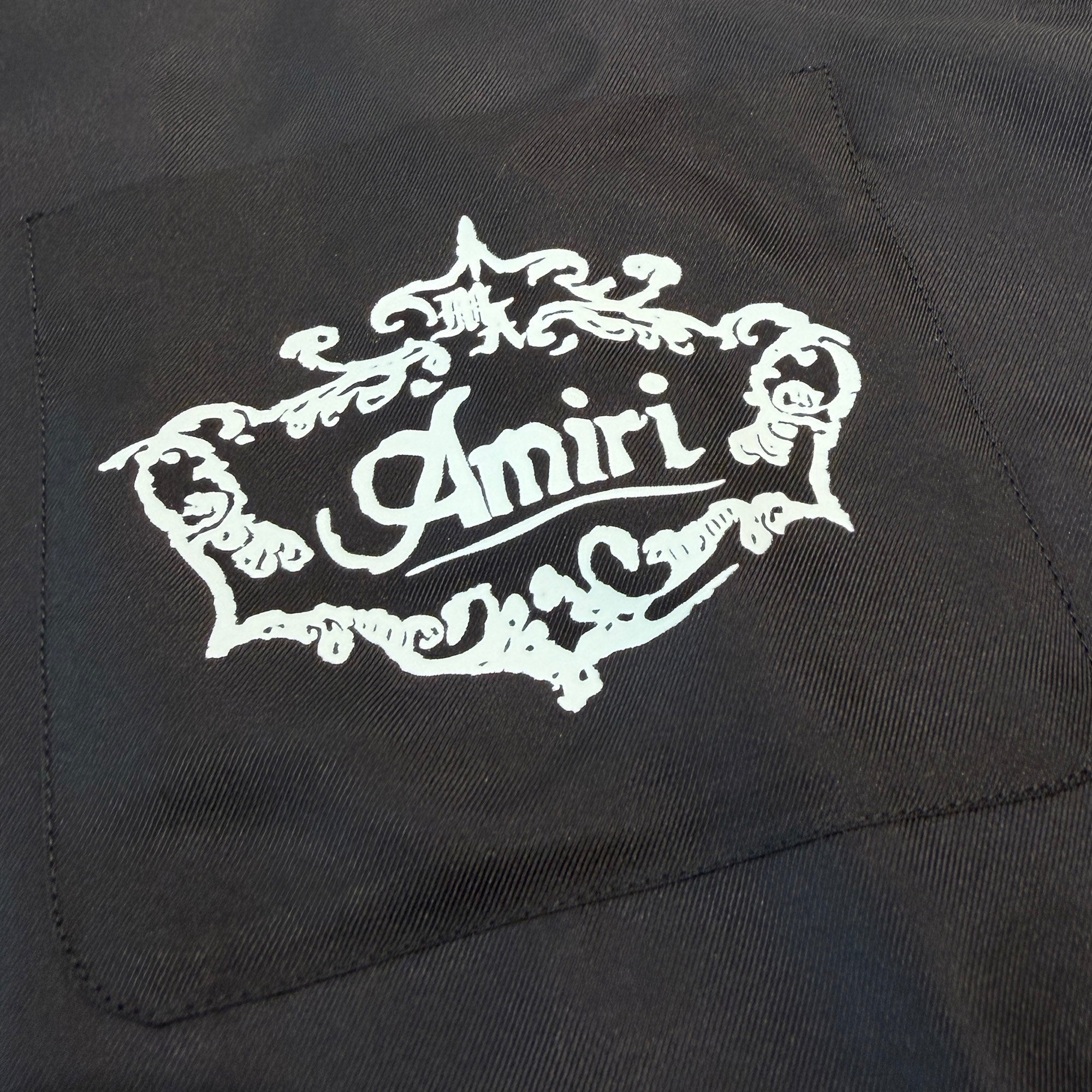 AMIRI Chateau Crest Camp Silk Shirt AMTOSH1094 Size XL アミリ シャトー クレスト キャンプ シルクシャツ サイズXL
