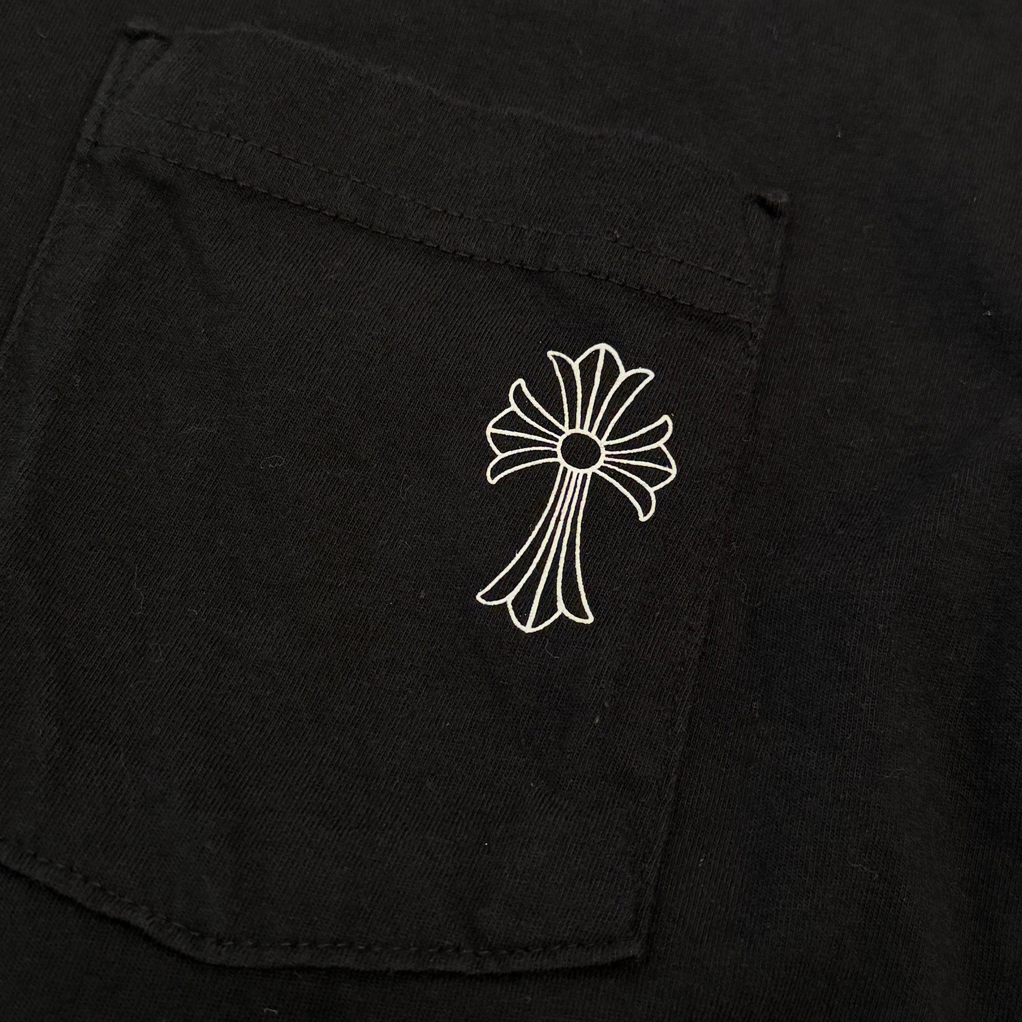 CHROME HEARTS Neck Logo Back & Arm CH Cross Print Long Sleeve Tee Size XXL クロムハーツ ネックロゴ バック＆アーム CHクロス プリント ロングスリーブ Tシャツ サイズXXL