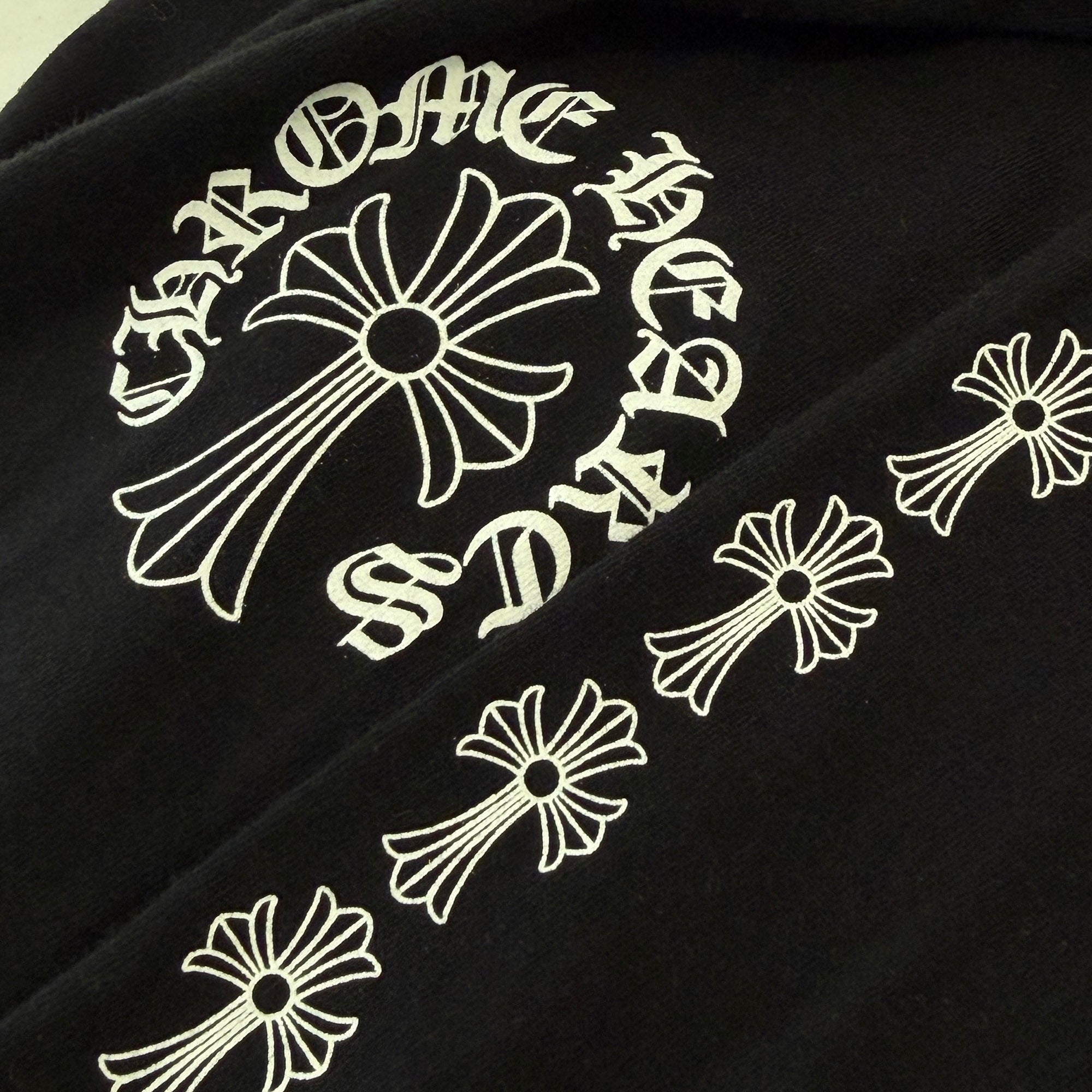 CHROME HEARTS Neck Logo Back & Arm CH Cross Print Long Sleeve Tee Size XXL クロムハーツ ネックロゴ バック＆アーム CHクロス プリント ロングスリーブ Tシャツ サイズXXL