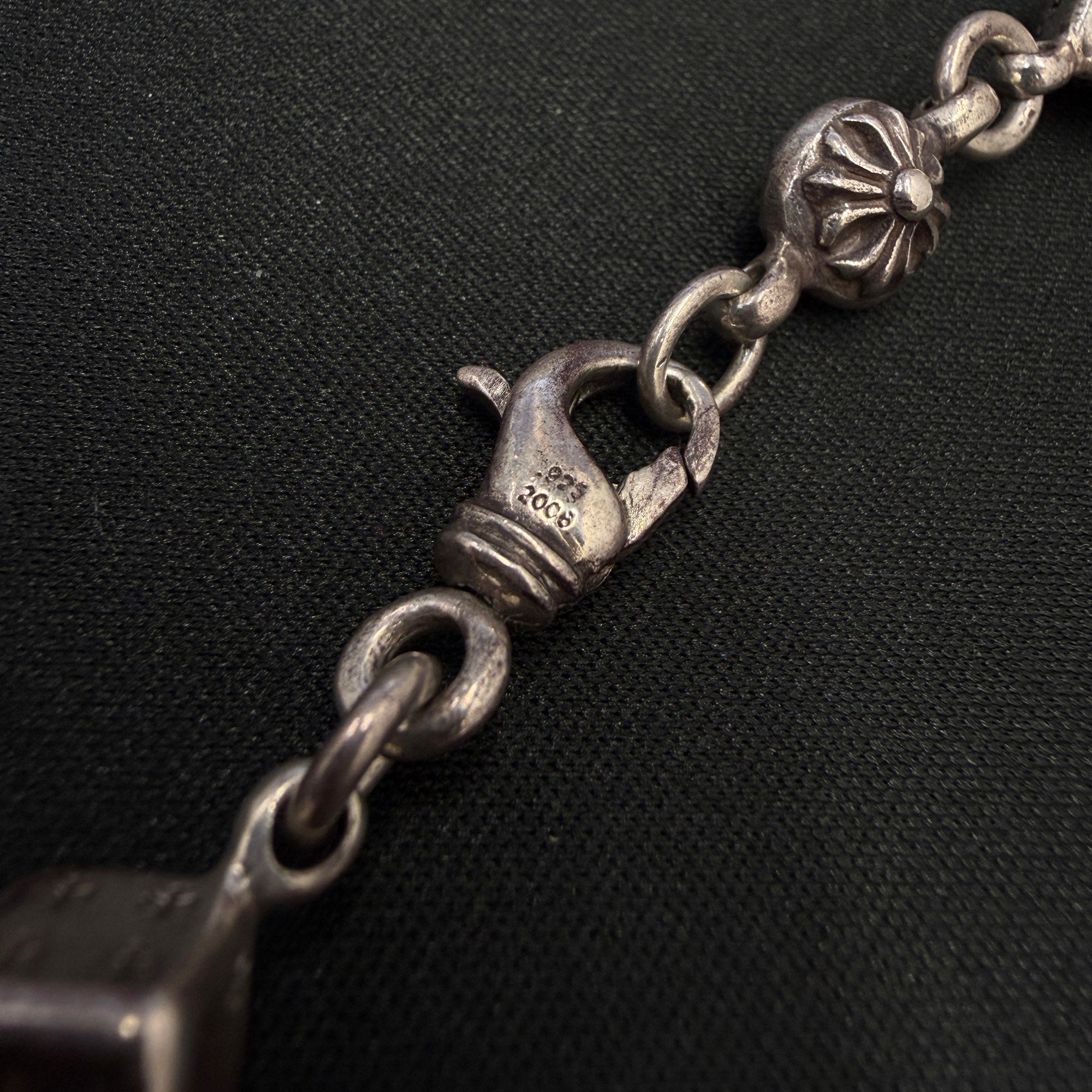 CHROME HEARTS DICE Cross Ball Silver Neckless Size 24 Inch クロムハーツ ダイス クロスボール シルバー ネックレス サイズ24インチ