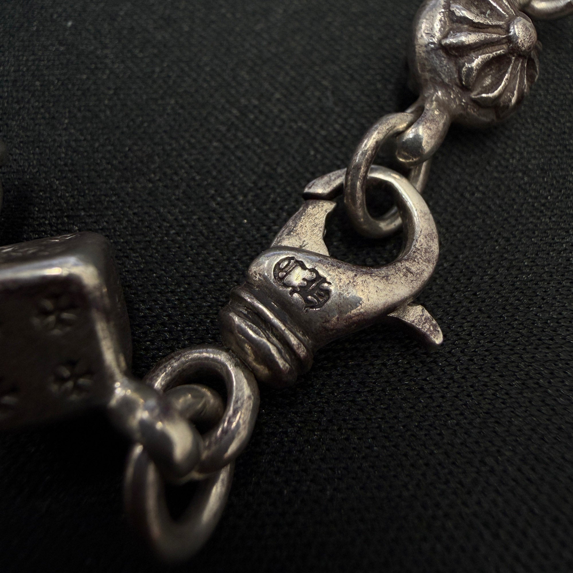 CHROME HEARTS DICE Cross Ball Silver Neckless Size 24 Inch クロムハーツ ダイス クロスボール シルバー ネックレス サイズ24インチ