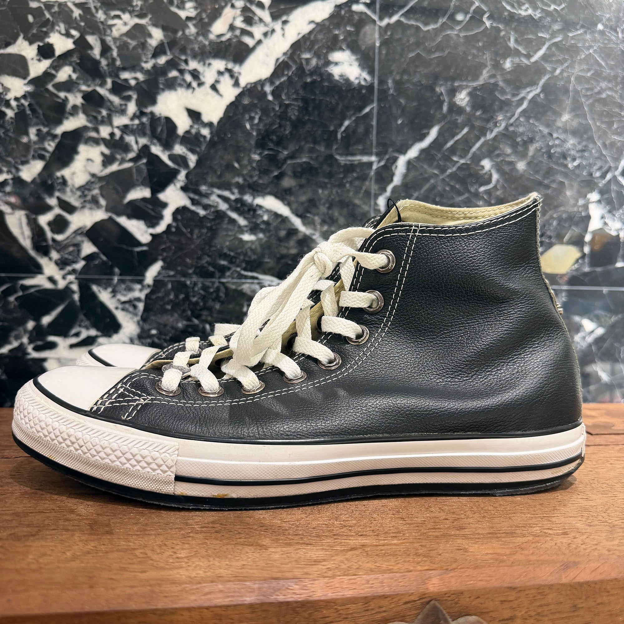 CHROME HEARTS × CONVERSE ALL STAR Cross Leather Patch Canvas High Cut Sneakers Size 9.5 (約28cm) クロムハーツ × コンバース オールスター クロスレザーパッチ キャンバス ハイカットスニーカー サイズ 9.5 (約28cm)