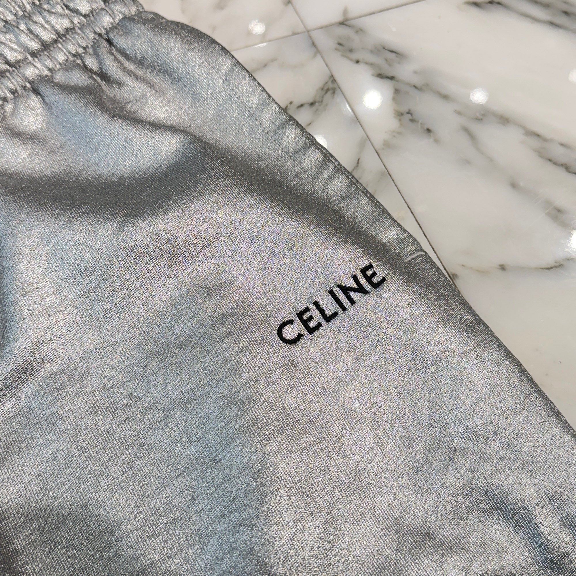 CELINE 2021SS Logo Embroidery Sweat Long Pants 2Z031684O セリーヌ ロゴ刺繍 スウェットロングパンツ