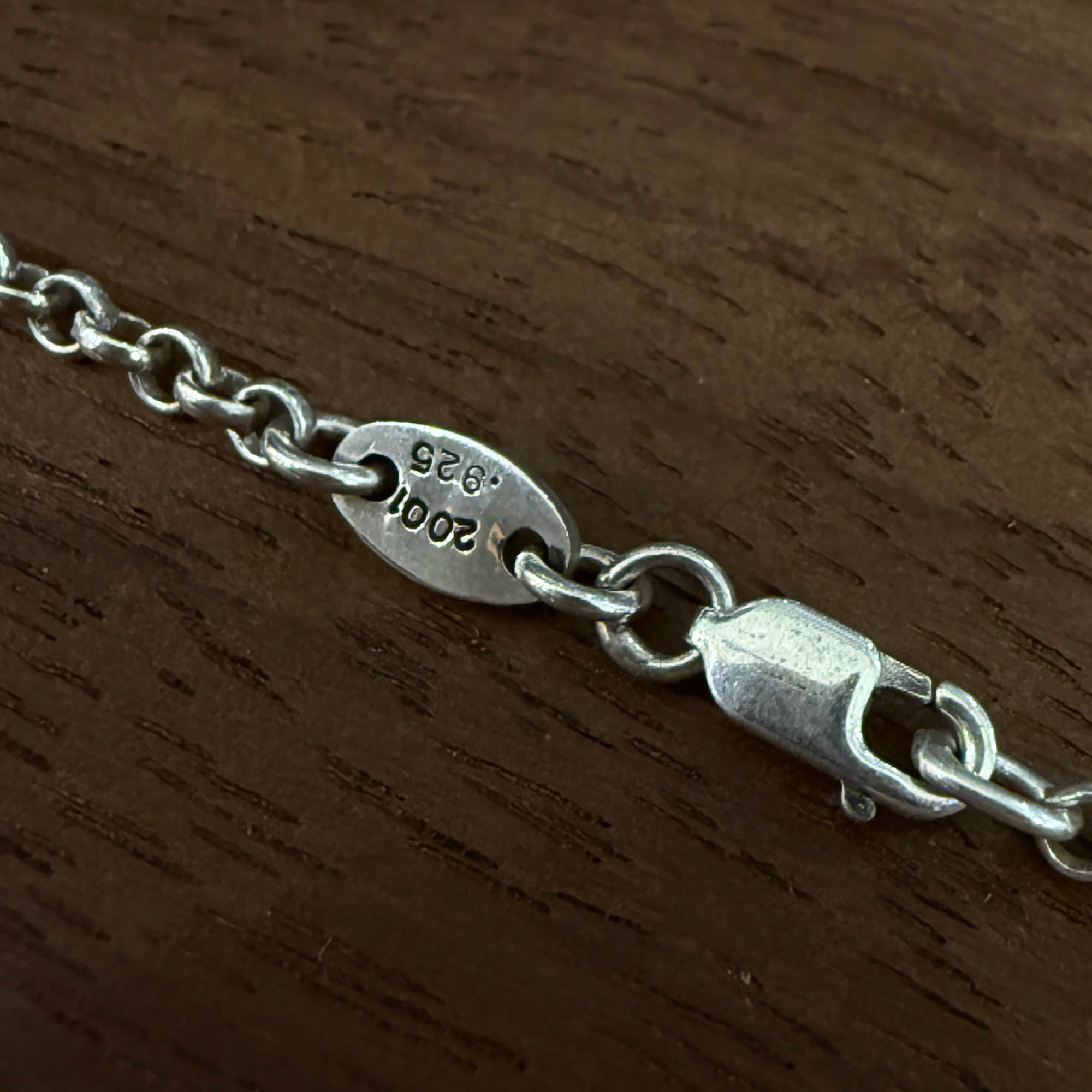 CHROME HEARTS Safety Pin Pendant Top 1 Diamond Roll Chain Necklace Size 18 Inch クロムハーツ セーフティピン 1ダイヤモンド ペンダントトップ ロールチェーン ネックレス サイズ18インチ