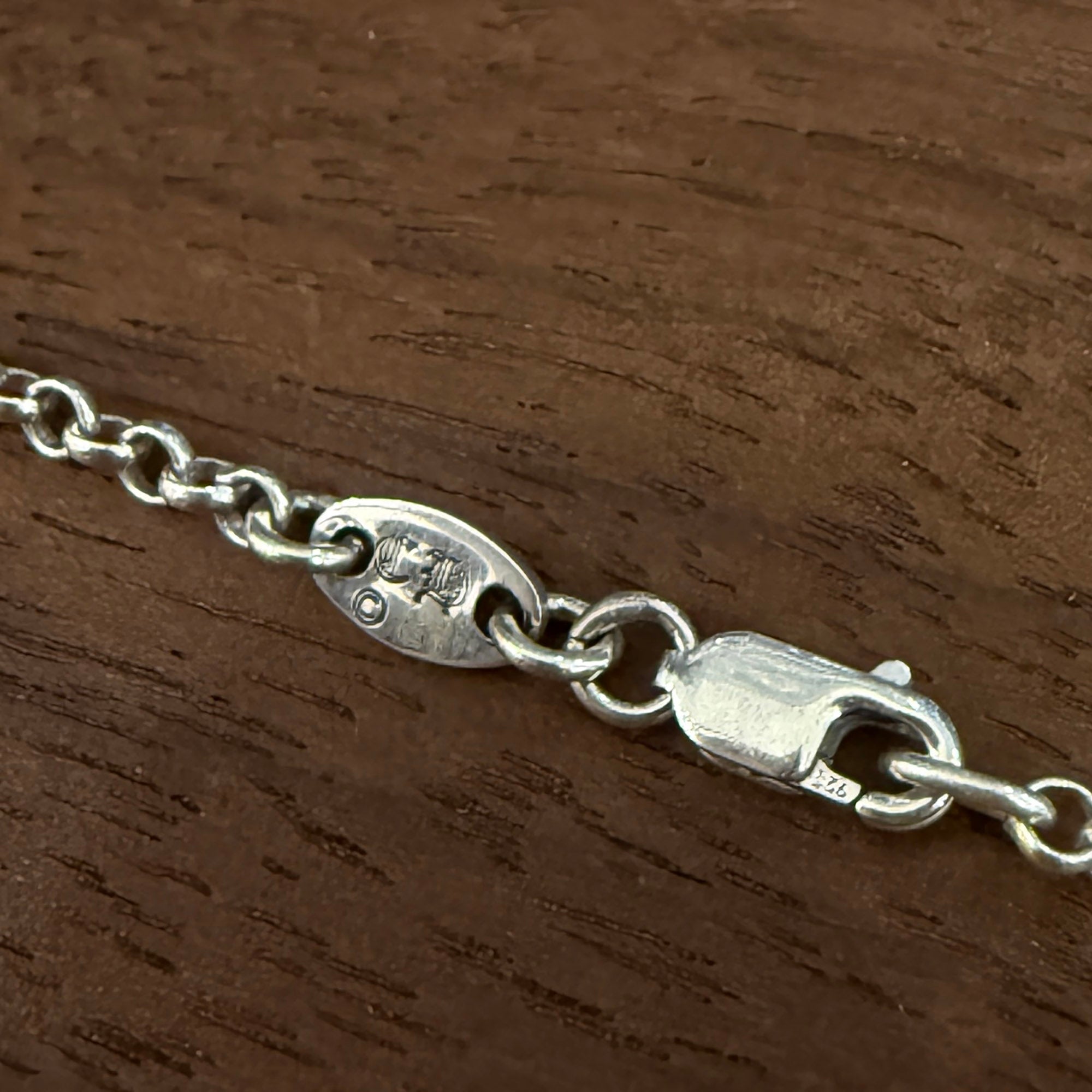 CHROME HEARTS Safety Pin Pendant Top 1 Diamond Roll Chain Necklace Size 18 Inch クロムハーツ セーフティピン 1ダイヤモンド ペンダントトップ ロールチェーン ネックレス サイズ18インチ
