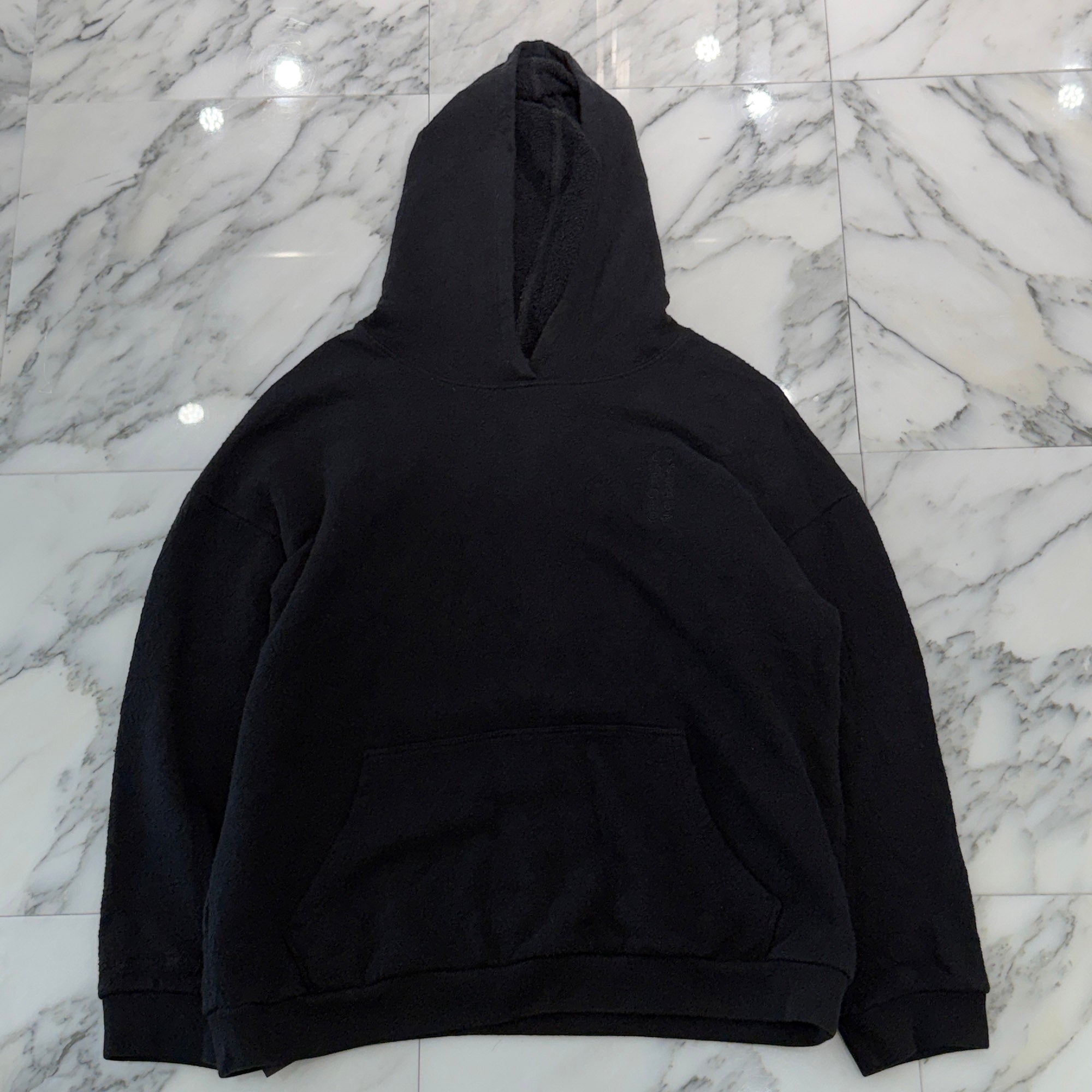 CHROME HEARTS Y NOT Tonal Monogram Cross Vertical Logo Pullover Hoodie Shirt Size M  クロムハーツ ワイノット トーナルモノグラムクロス ヴァーティカルロゴ プルオーバーフーディ サイズM