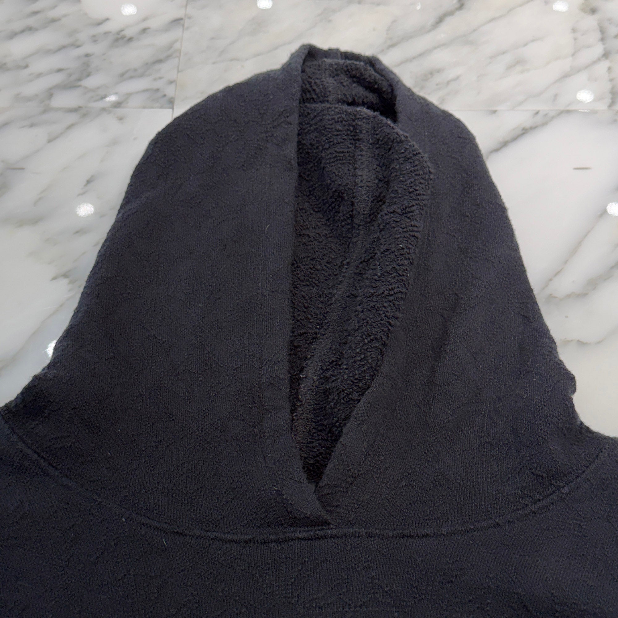 CHROME HEARTS Y NOT Tonal Monogram Cross Vertical Logo Pullover Hoodie Shirt Size M  クロムハーツ ワイノット トーナルモノグラムクロス ヴァーティカルロゴ プルオーバーフーディ サイズM