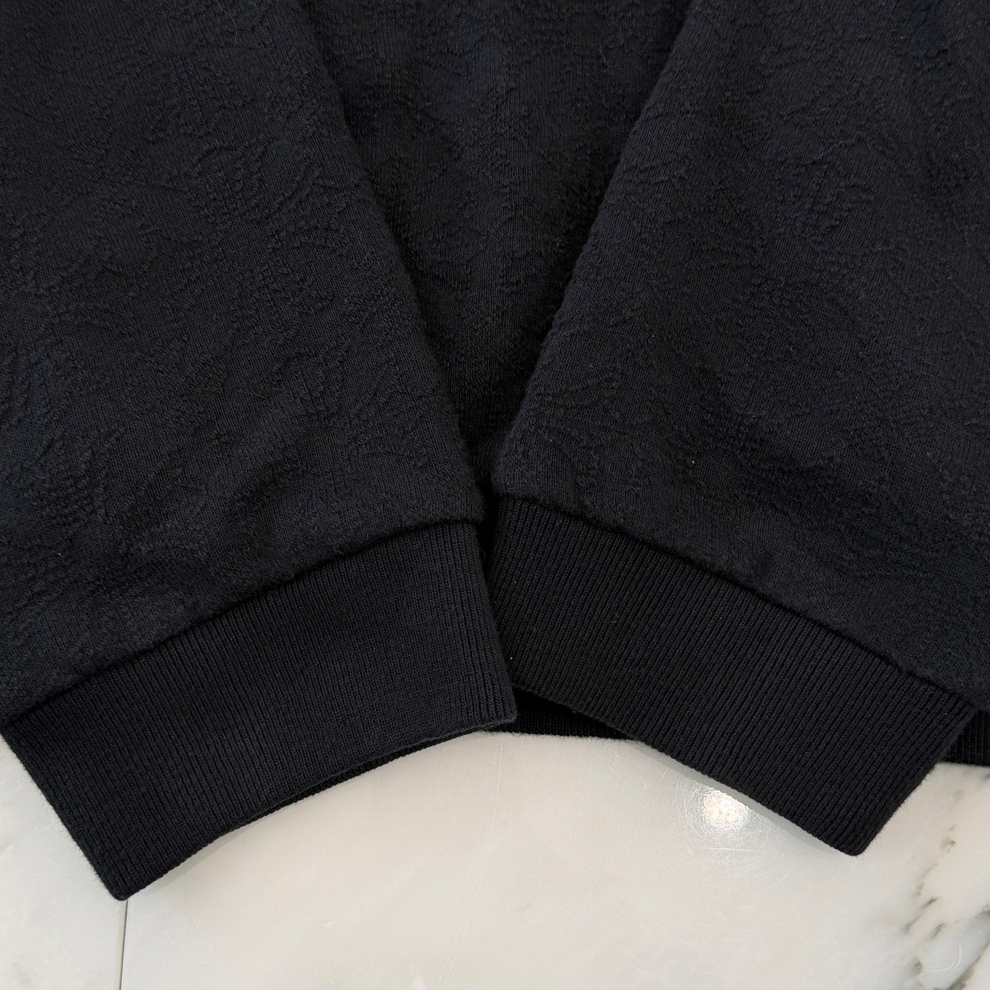 CHROME HEARTS Y NOT Tonal Monogram Cross Vertical Logo Pullover Hoodie Shirt Size M  クロムハーツ ワイノット トーナルモノグラムクロス ヴァーティカルロゴ プルオーバーフーディ サイズM