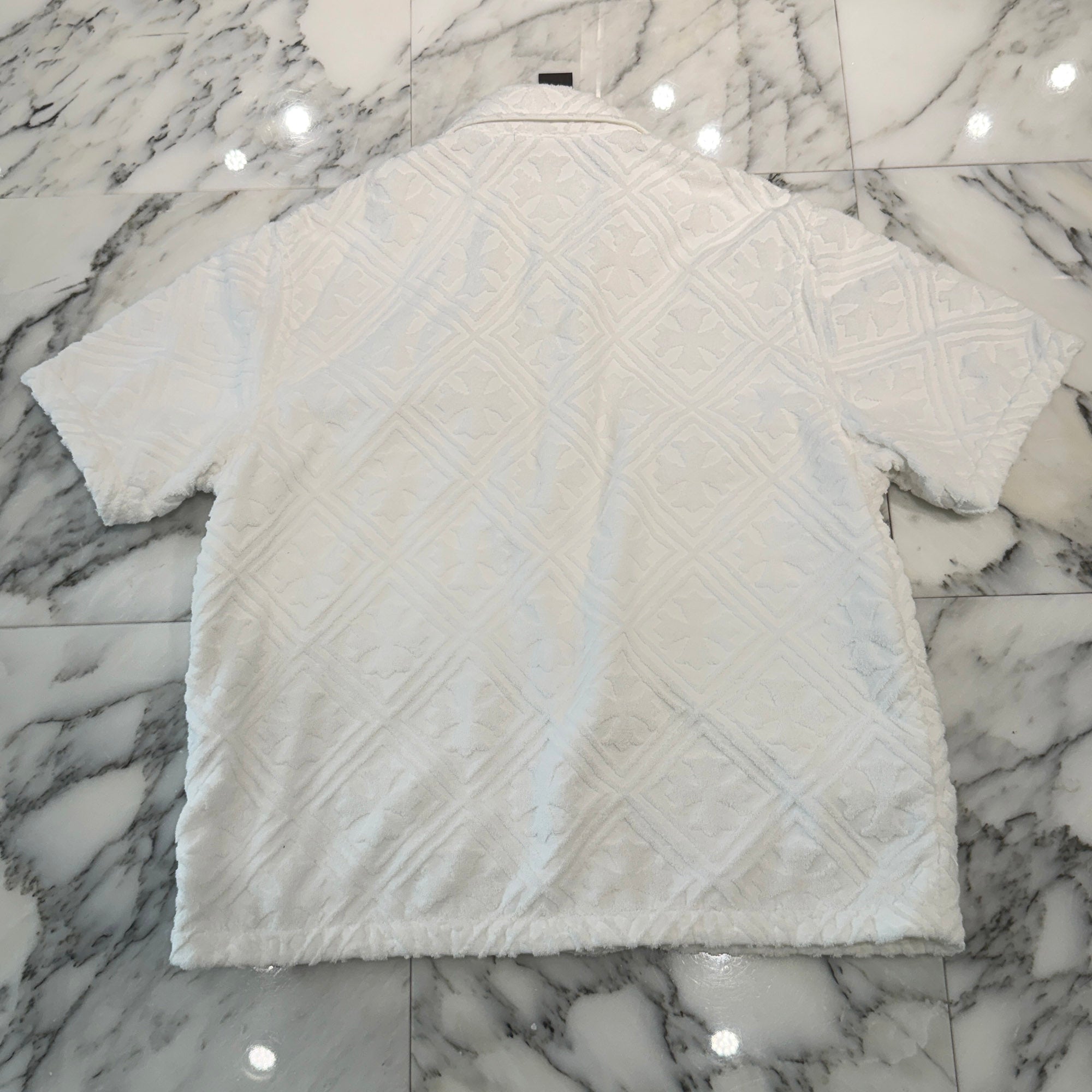 CHROME HEARTS Y NOT CH Plus Pattern Pile Terry Shirt Size L クロムハーツ ワイノット CHプラス総柄 パイル地 テリー シャツ サイズL