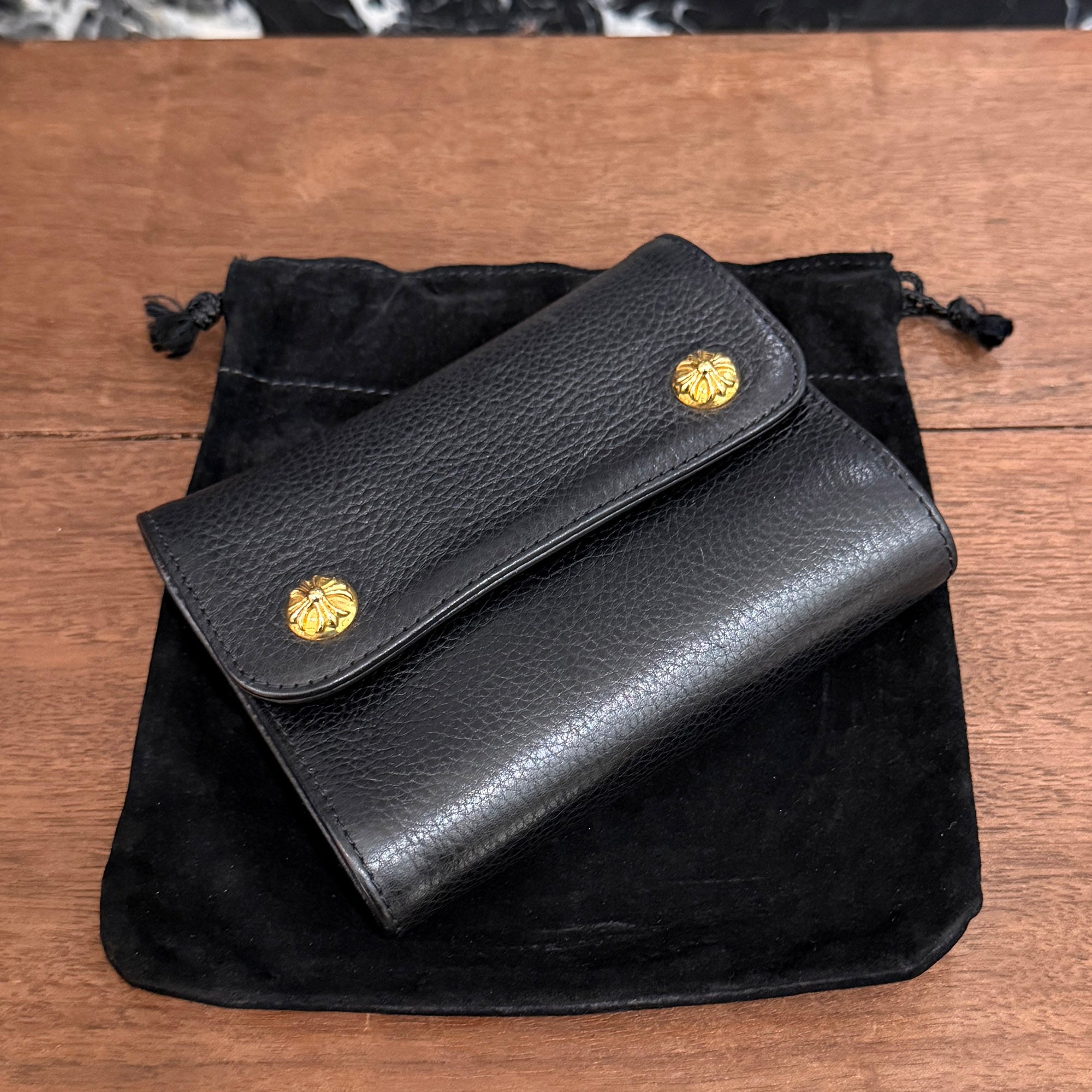CHROME HEARTS 22K Wave Mini Cross Ball Wallet クロムハーツ 22K ウェーブ ミニ クロスボール ウォレット