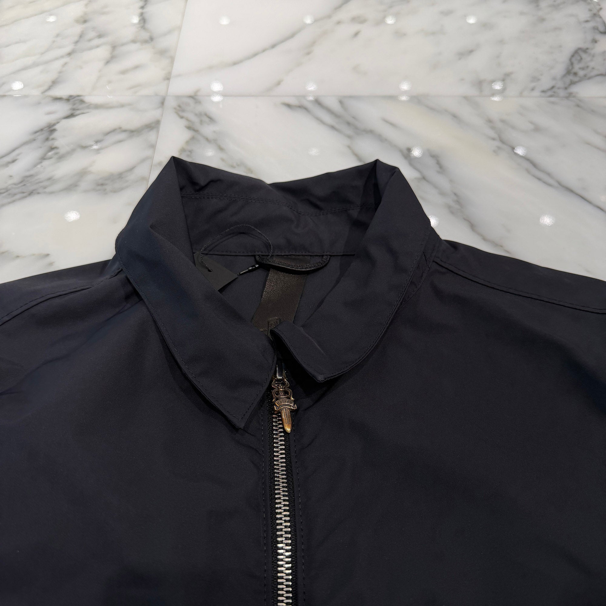 CHROME HEARTS Y NOT Carpenter Leather Pocket Nylon Zip Shirt Size L クロムハーツ ワイノット カーペンター レザーポケット ナイロンジップシャツ サイズL