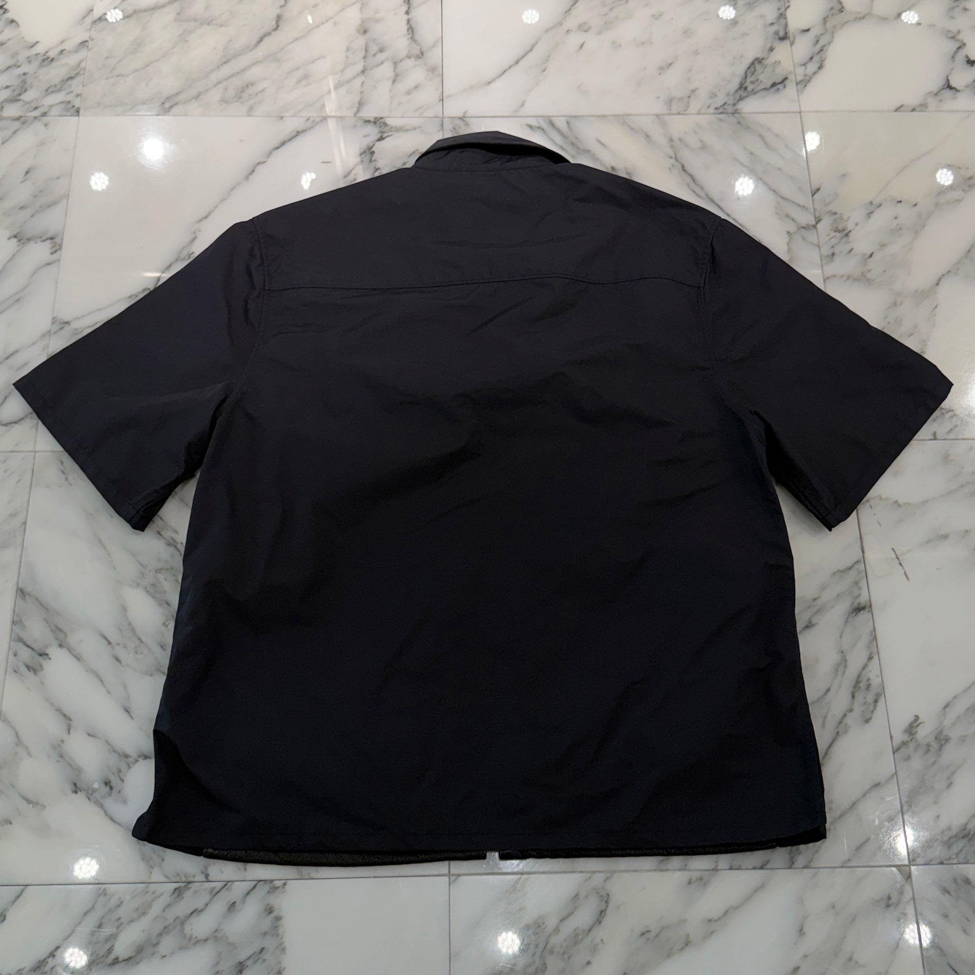 CHROME HEARTS Y NOT Carpenter Leather Pocket Nylon Zip Shirt Size L クロムハーツ ワイノット カーペンター レザーポケット ナイロンジップシャツ サイズL