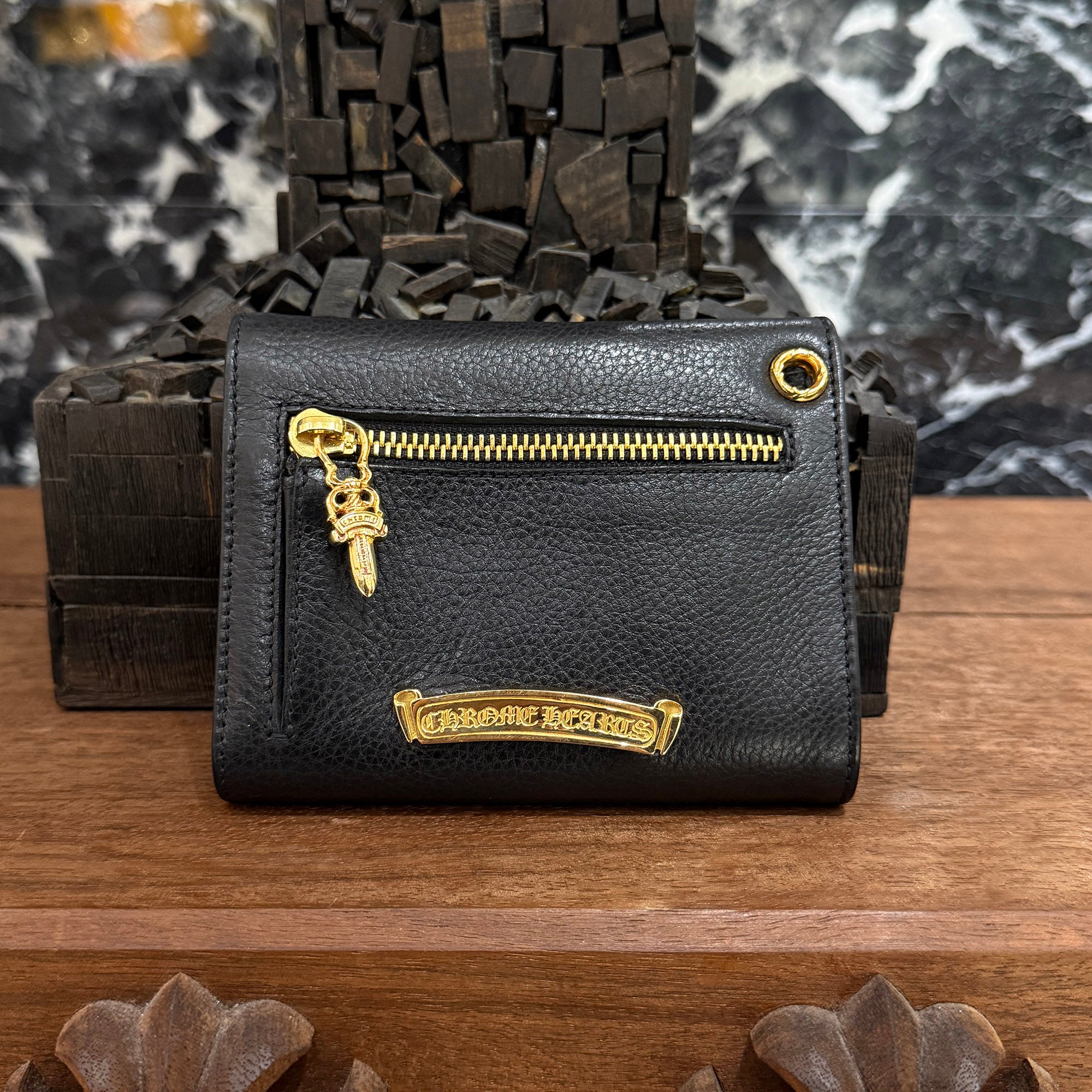 CHROME HEARTS 22K Wave Mini Cross Ball Wallet クロムハーツ 22K ウェーブ ミニ クロスボール ウォレット