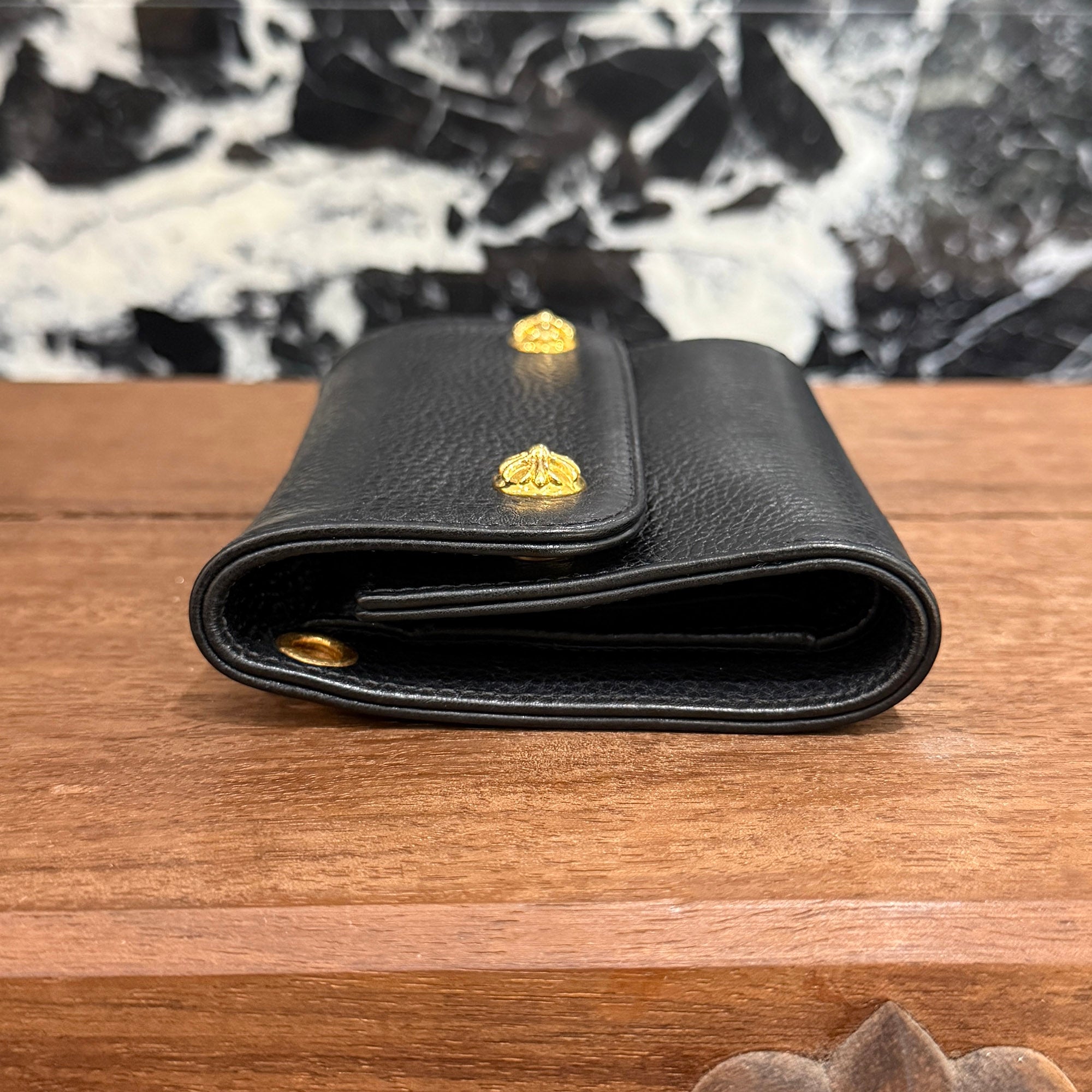 CHROME HEARTS 22K Wave Mini Cross Ball Wallet クロムハーツ 22K ウェーブ ミニ クロスボール ウォレット