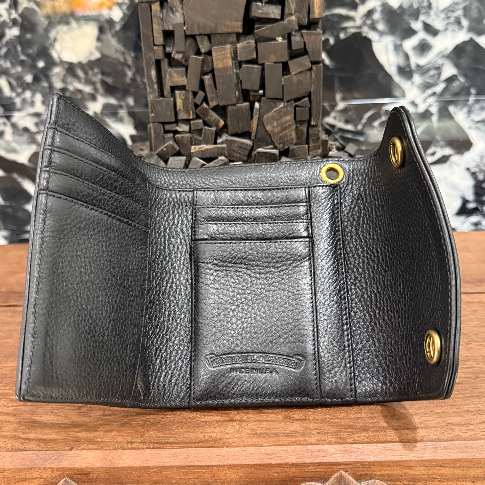 CHROME HEARTS 22K Wave Mini Cross Ball Wallet クロムハーツ 22K ウェーブ ミニ クロスボール ウォレット
