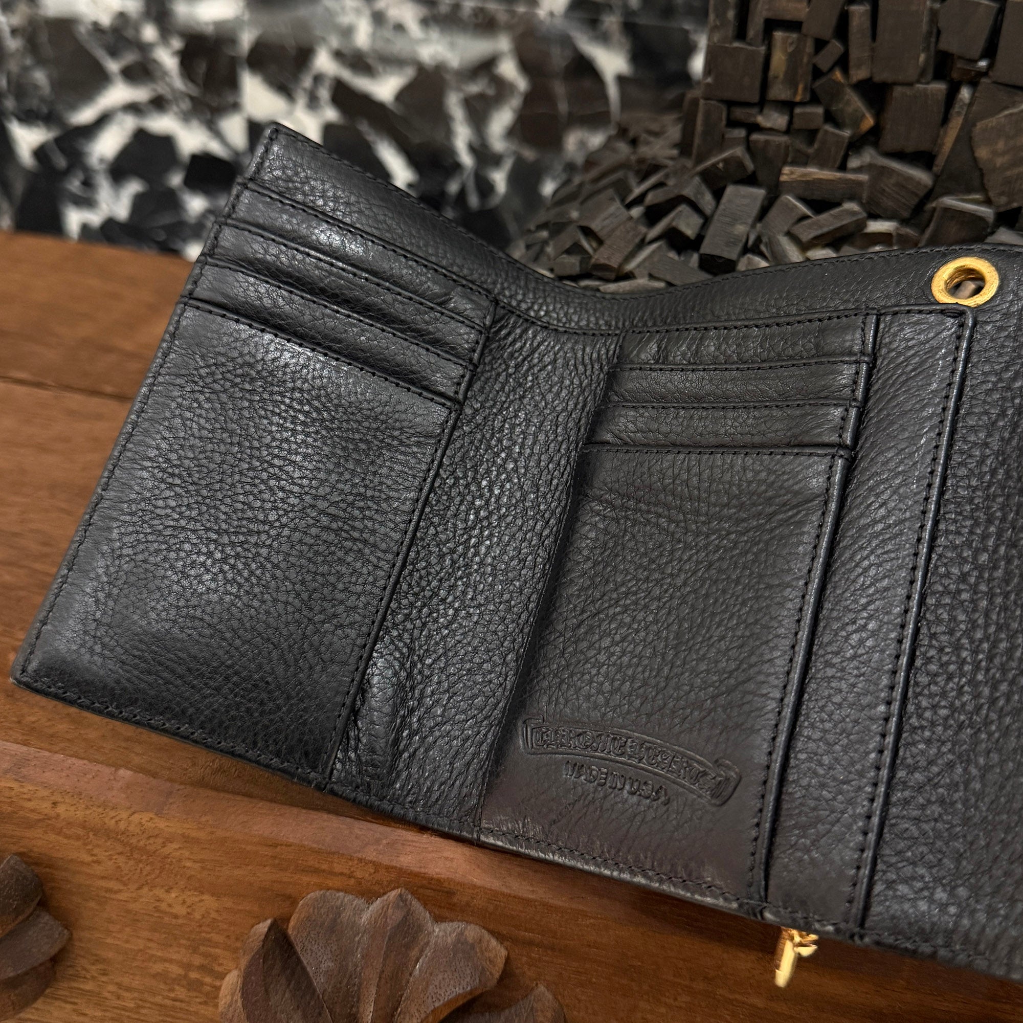 CHROME HEARTS 22K Wave Mini Cross Ball Wallet クロムハーツ 22K ウェーブ ミニ クロスボール ウォレット