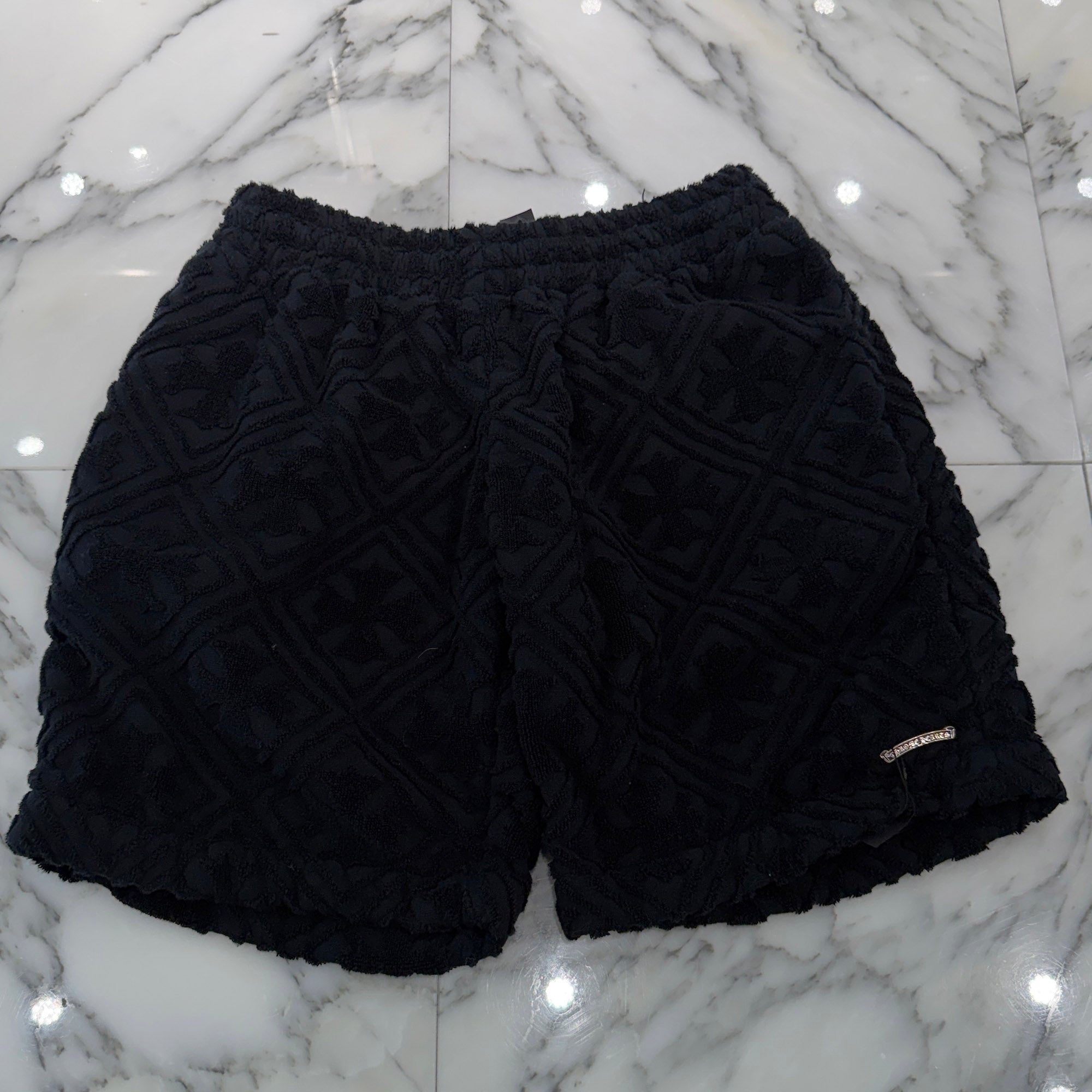 CHROME HEARTS Y NOT CH Plus Pattern Pile Terry Shorts Size S クロムハーツ ワイノット CHプラス総柄 パイル地 テリーショーツ サイズS