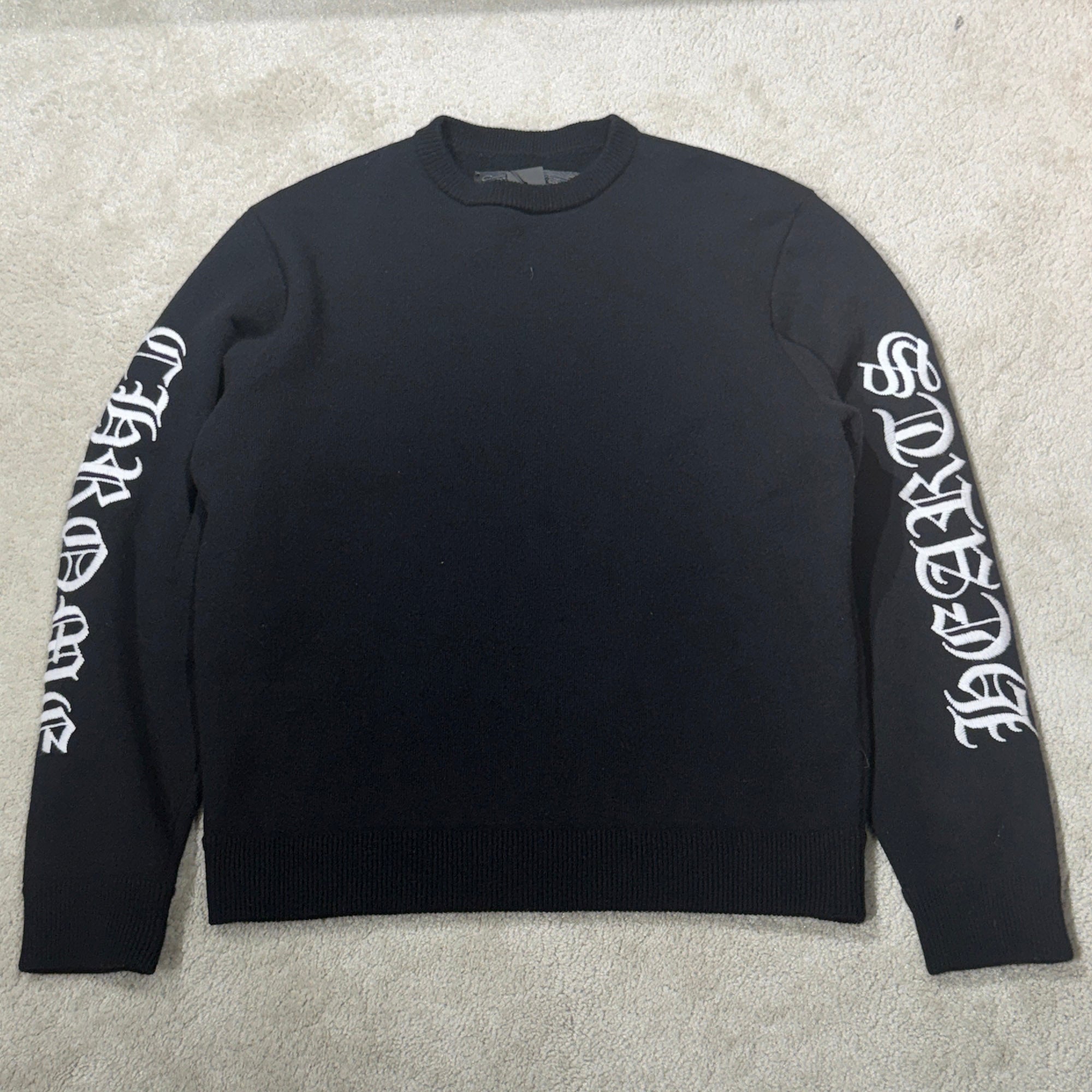 CHROME HEARTS Y NOT Arm Logo Embroidery Cashmere Knit Sweater Size L クロムハーツ ワイノット アームロゴ刺繍 カシミヤ ニット セーター サイズL
